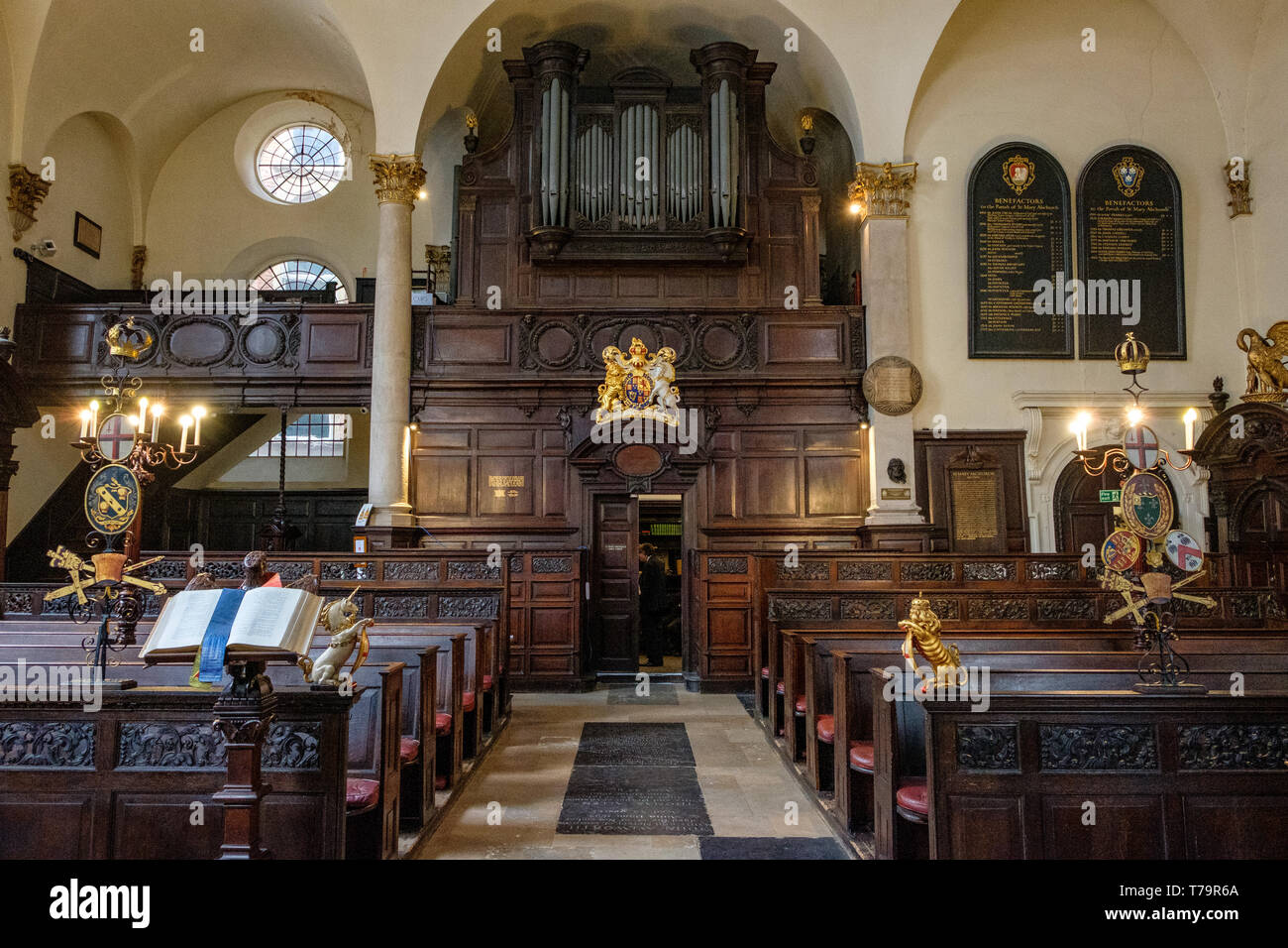 L'église paroissiale de St Mary Abchurch Abchurch Lane, Londres, Banque D'Images