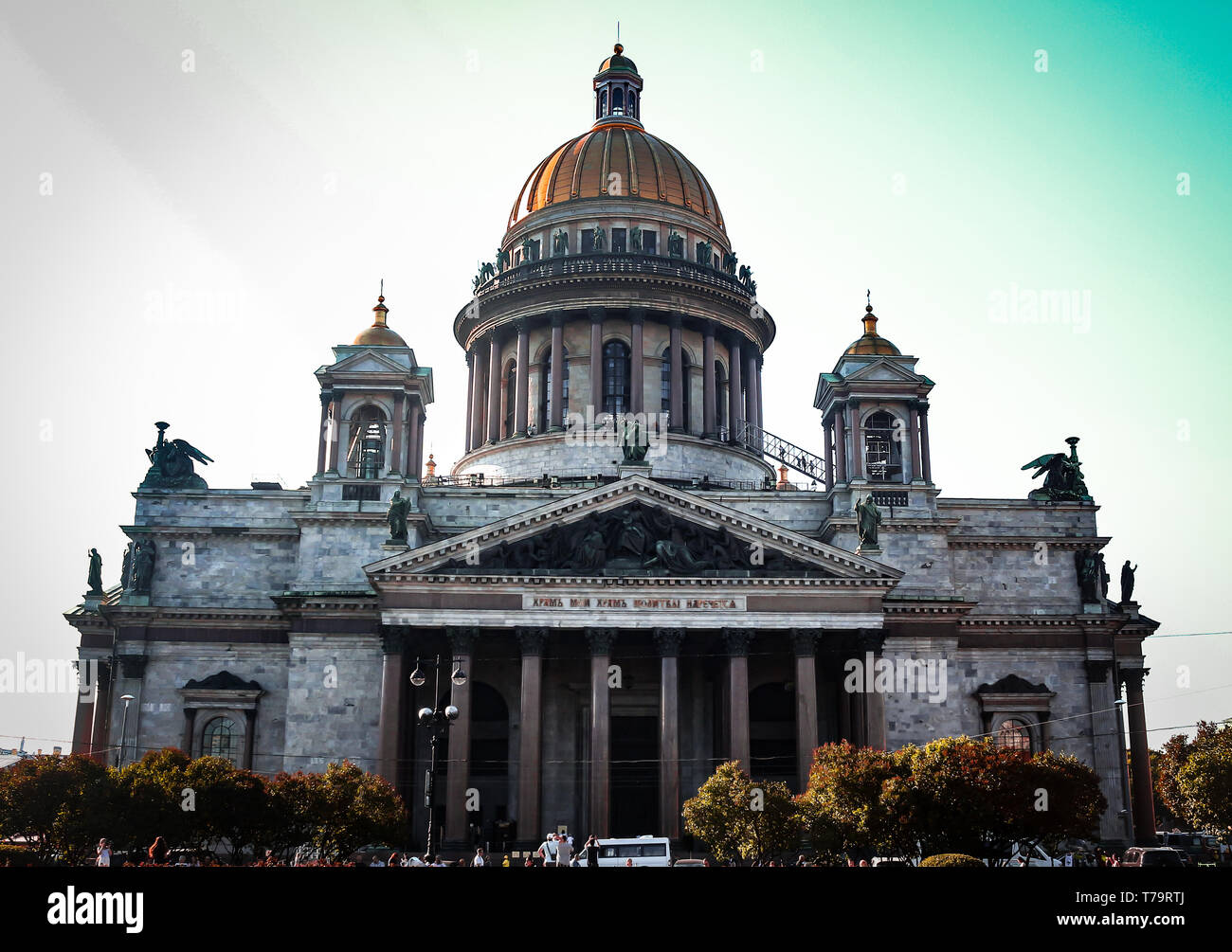 La cathédrale Saint-Isaac Banque D'Images