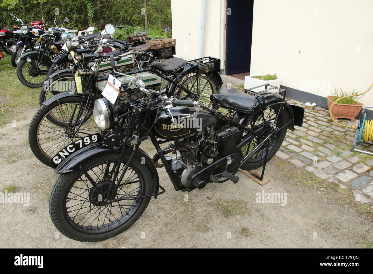 Elland Mill Rochdale Lancashire UK Vintage Bike Show Mai 2019 Bank Holiday Banque D'Images
