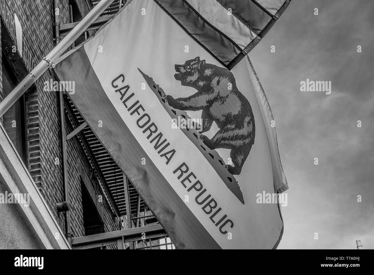 Drapeau de la République de Californie - California, USA - 18 MARS 2019 Banque D'Images
