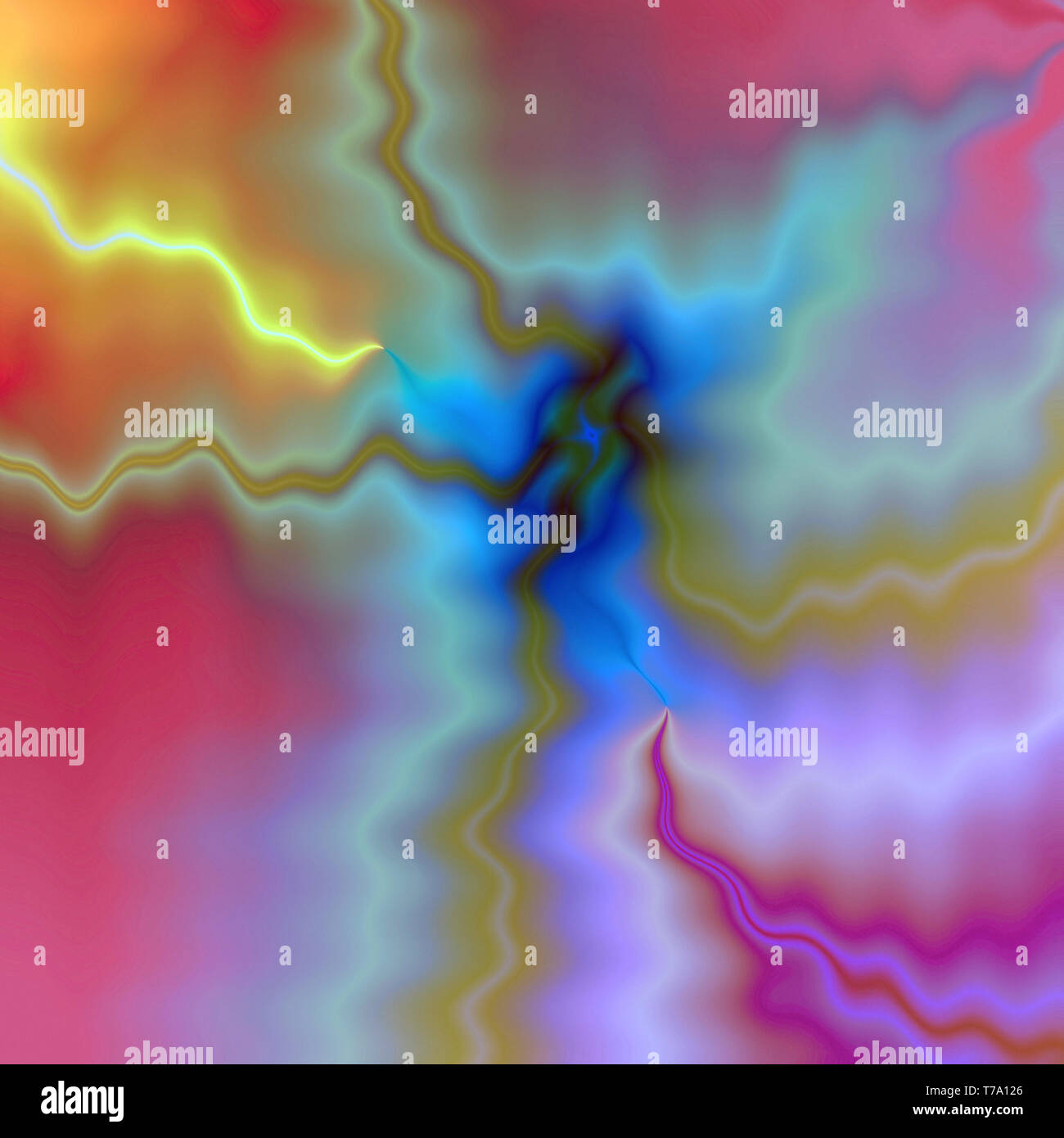 Résumé Contexte La coloration du dégradé à l'onde visuelle et les effets d'éclairage Banque D'Images