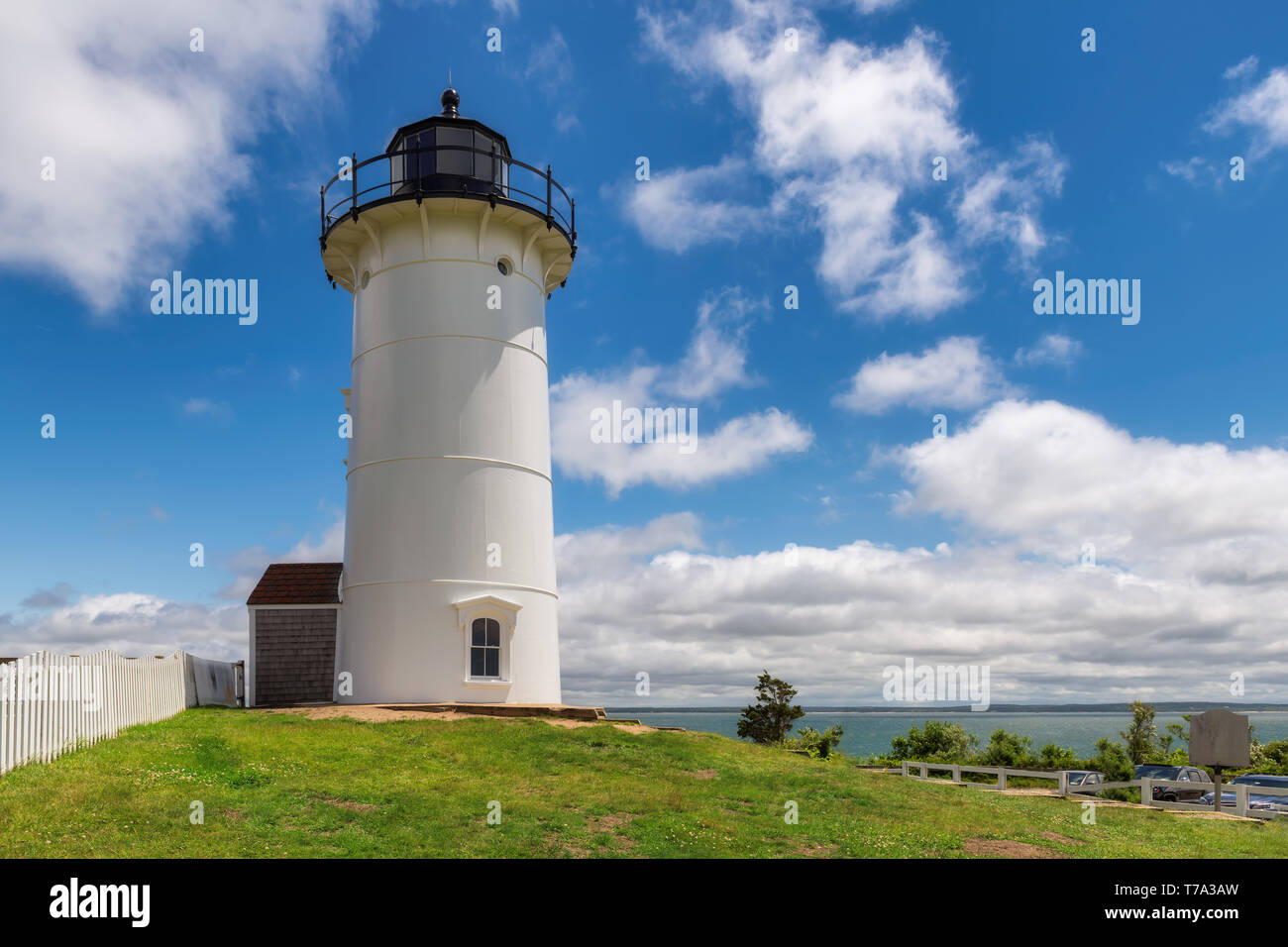 Nobska Lighthouse Point, Cape Cod, Massachusetts, États-Unis. Banque D'Images
