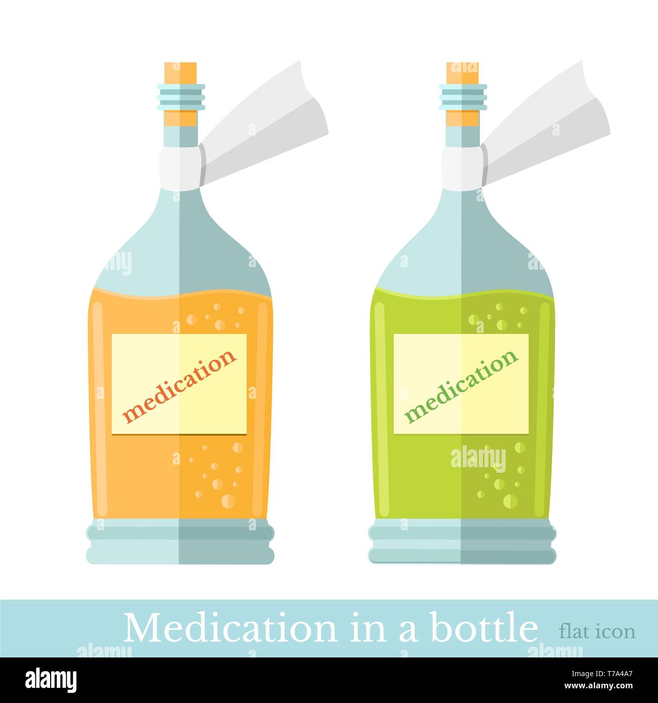 Pack avec medecine gouttes ou vitamin Illustration de Vecteur