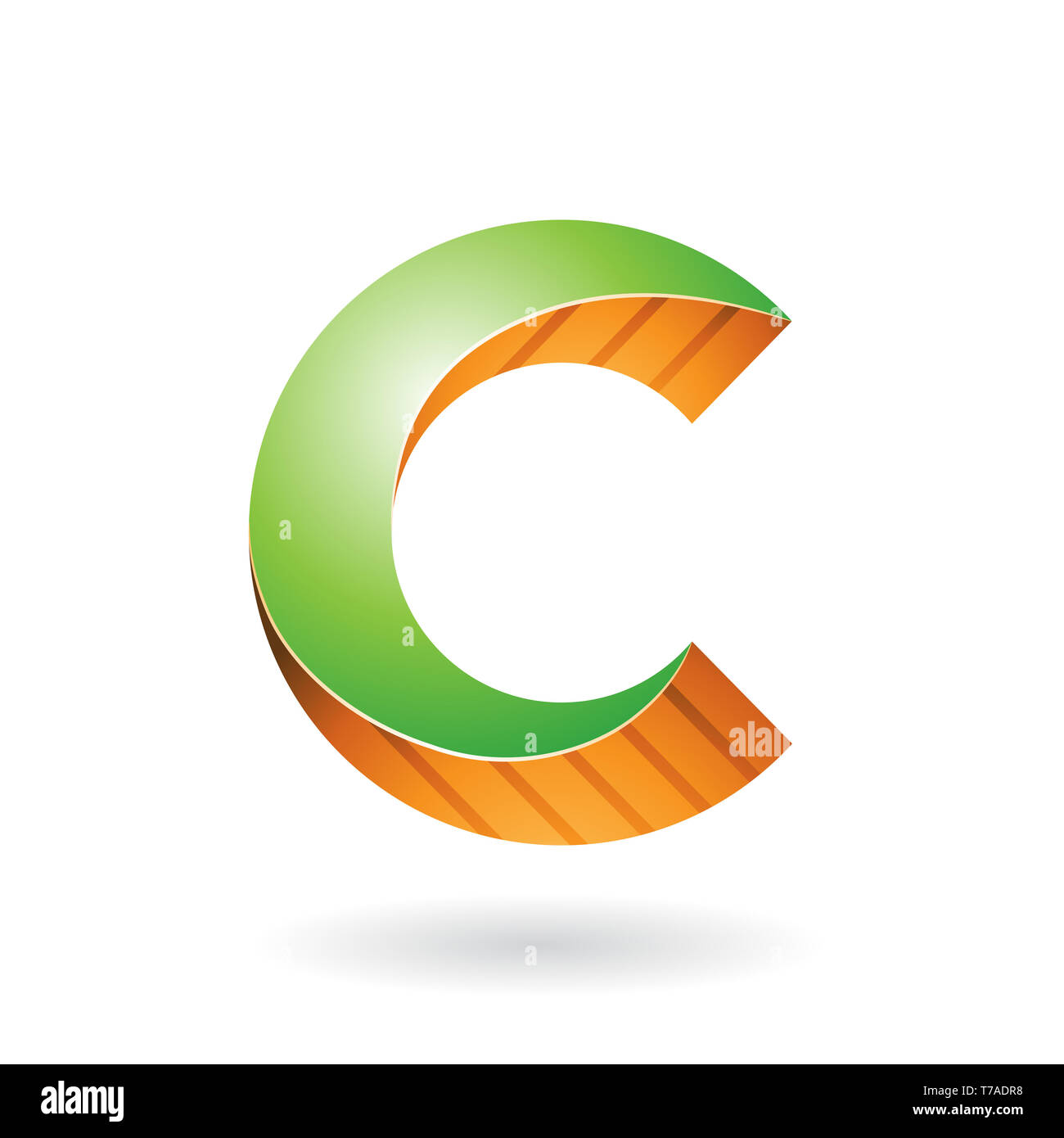 Concept de design d'un résumé de l'icône de lettre C, Vector Illustration Banque D'Images