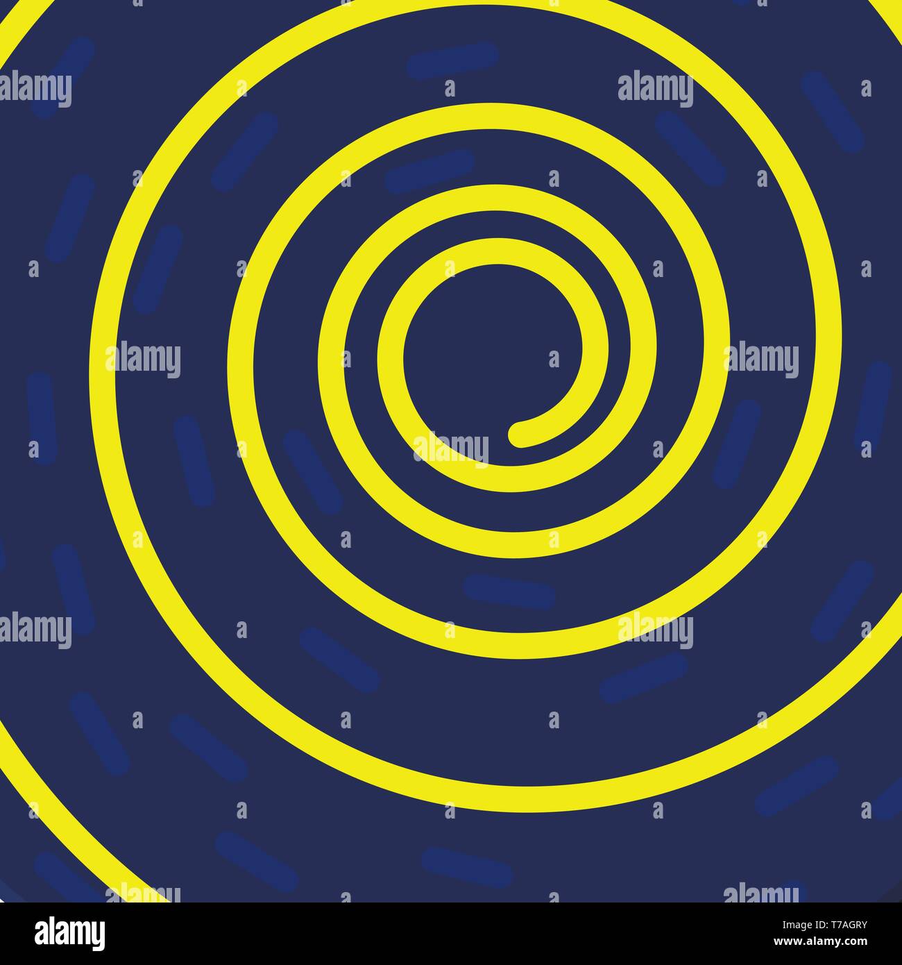 Vecteur coloré avec un minimum de toile jaune en spirale. Illustration de Vecteur