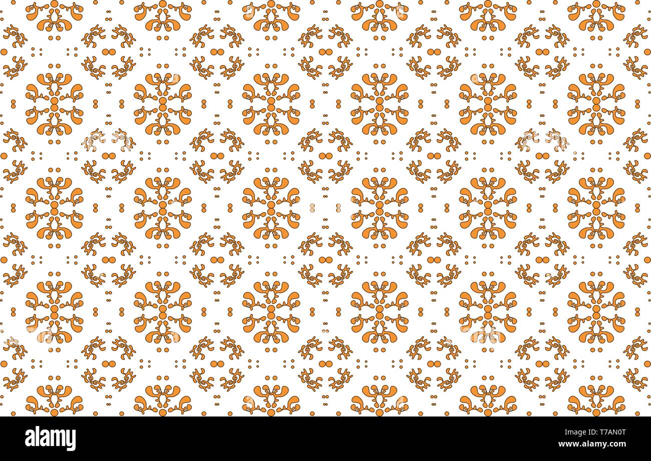 Élégance floral pattern avec lys délicat vintage. Modèle d'or léger dans des couleurs tendance. Fashion tissu léger avec de belles fleurs blanches. Illustration de Vecteur