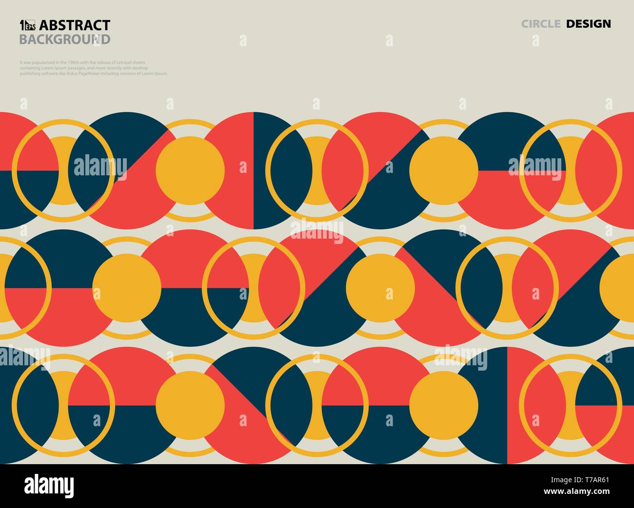 Abstract vintage cercle coloré motif rond conception de la couverture. Vous pouvez utiliser pour couvrir design tendance, élément de l'art, d'impression, de publicité, de l'affiche. vector illustration Illustration de Vecteur