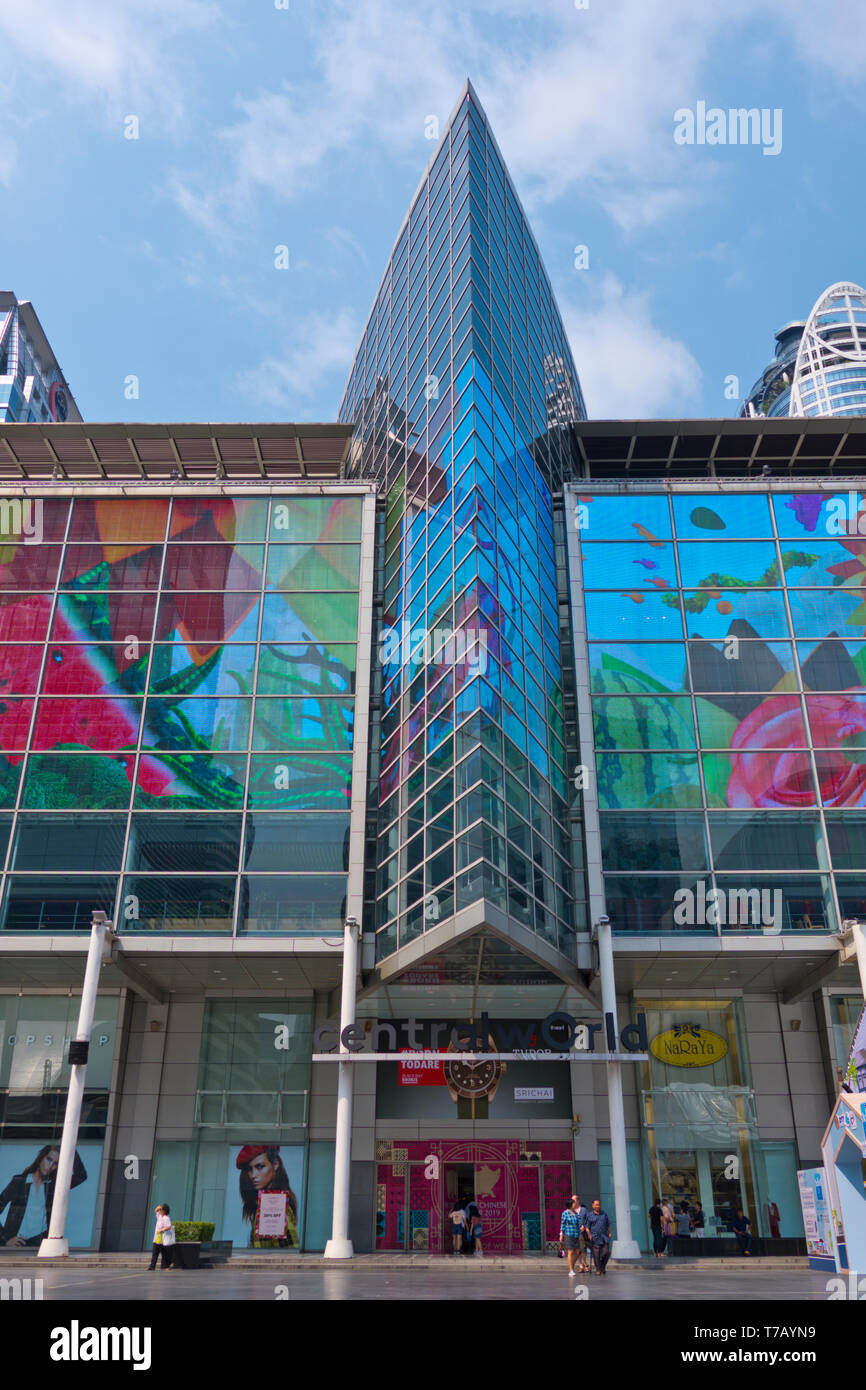 Centre commercial CentralWorld, Pathum Wan district, Bangkok, Thaïlande Banque D'Images