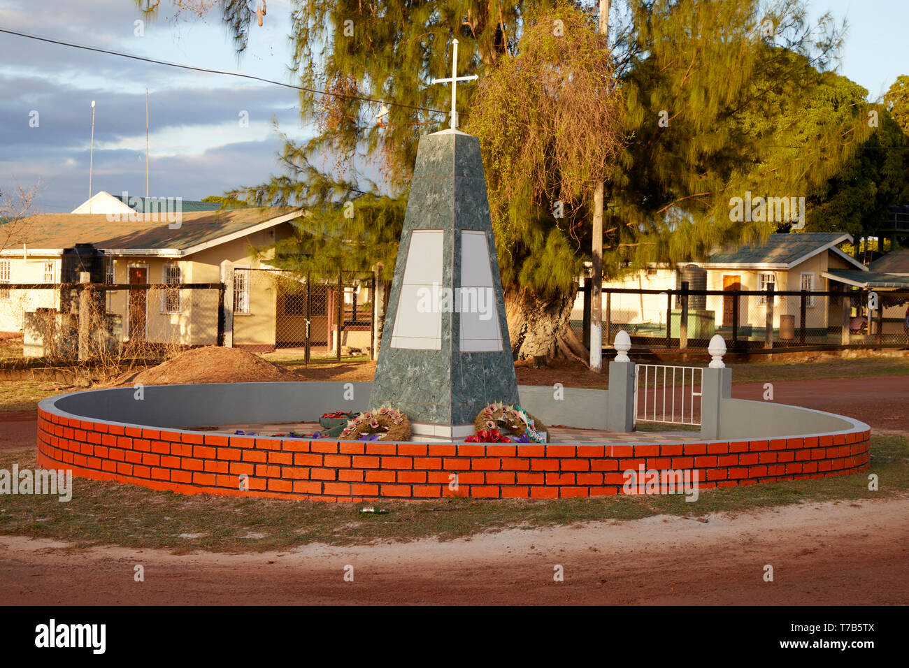 World War I& II Memorial Monument cénotaphe à Lethem Amérique du Sud Guyana Banque D'Images