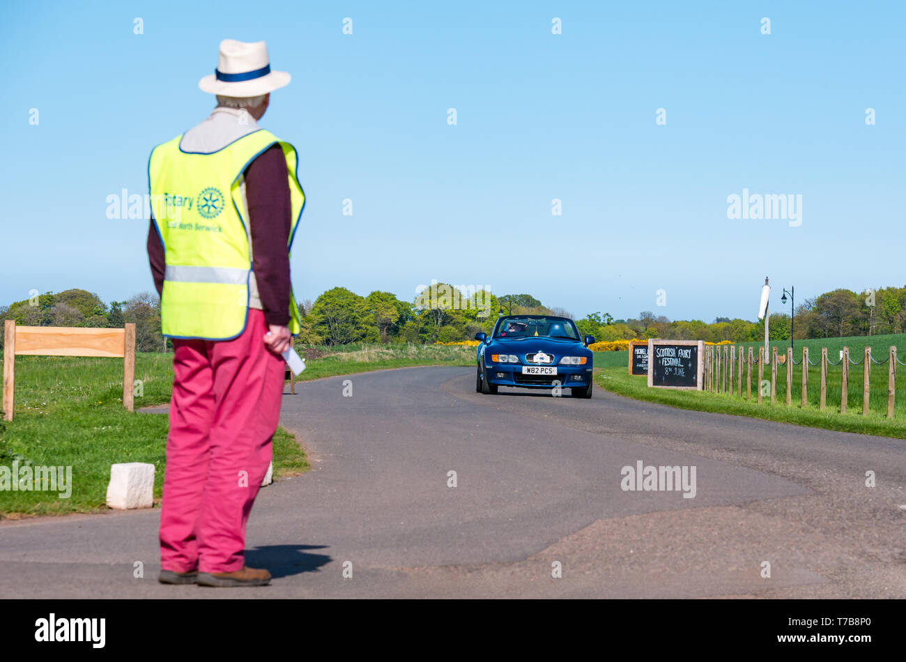 Classic 2000 BMW Série 3 voiture sport décapotable, immobiliers, North Berwick Archerfield Rotary Club voiture classique d' 2019, East Lothian, Scotland, UK Banque D'Images