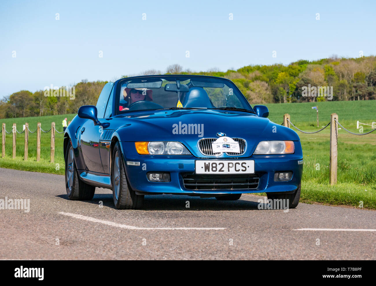 Classic 2000 BMW Série 3 voiture sport décapotable à North Berwick, Immobilier Archerfield Rotary Club Voiture Classique Tour 2019, East Lothian, Scotland Banque D'Images