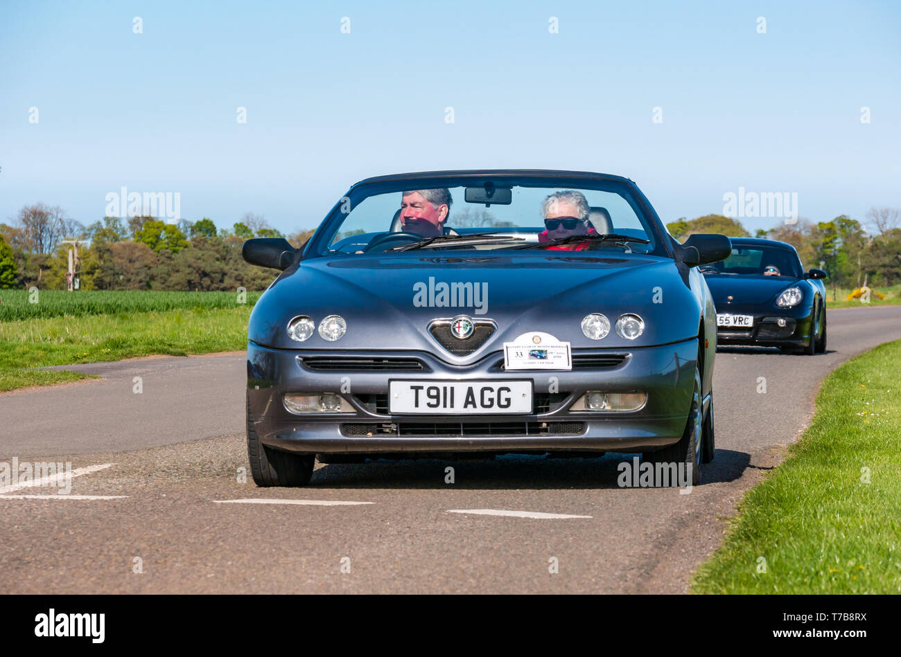 Classic 1999 Alfa Romeo Spider voiture sport décapotable Archerfield, Estate, North Berwick Rotary Club voiture classique d' 2019, East Lothian, Scotland, UK Banque D'Images