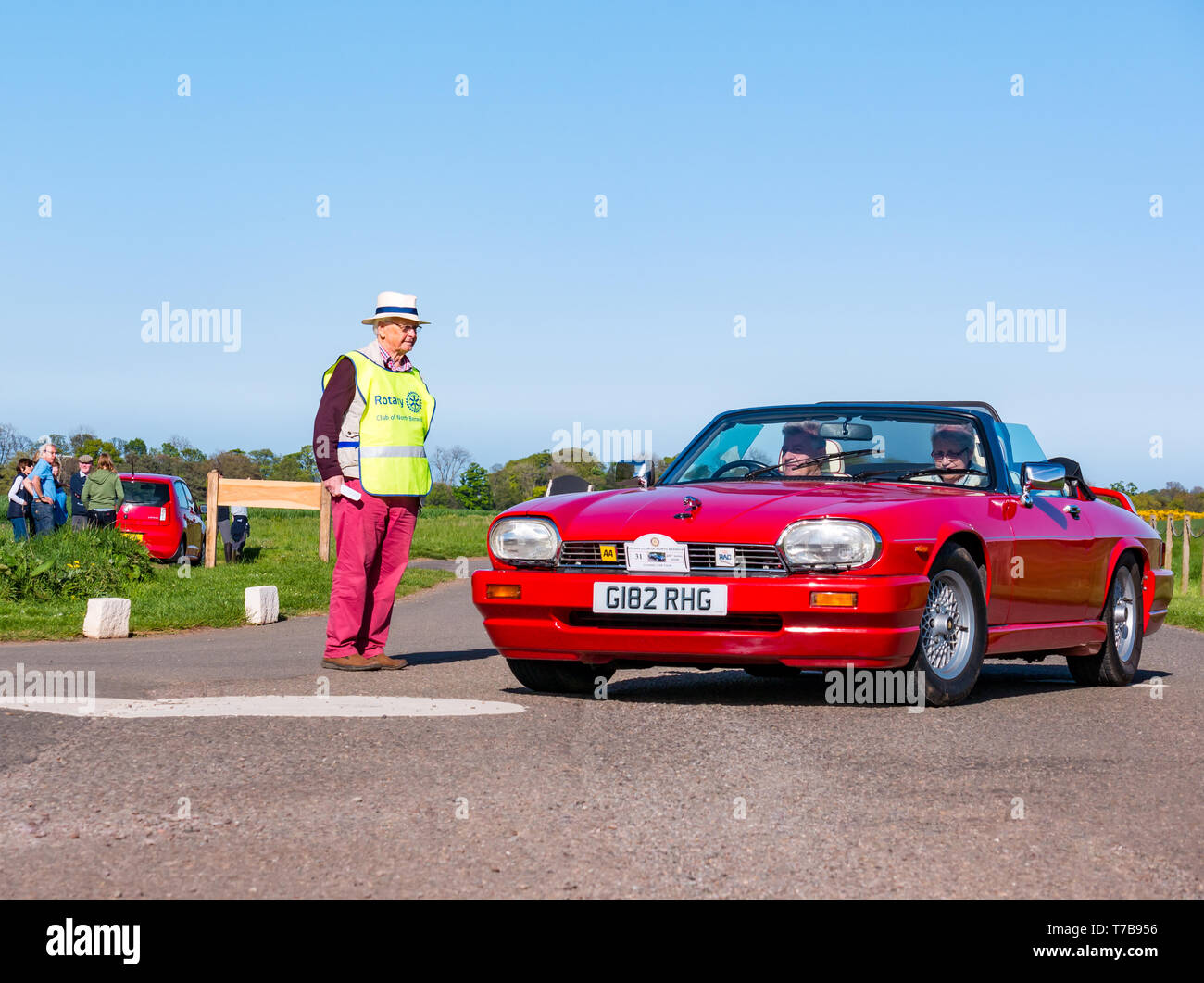 Vintage 1990 Jaguar XJS voiture sport décapotable Archerfield, Estate, North Berwick Rotary Club voiture classique d' 2019, East Lothian, Scotland, UK Banque D'Images