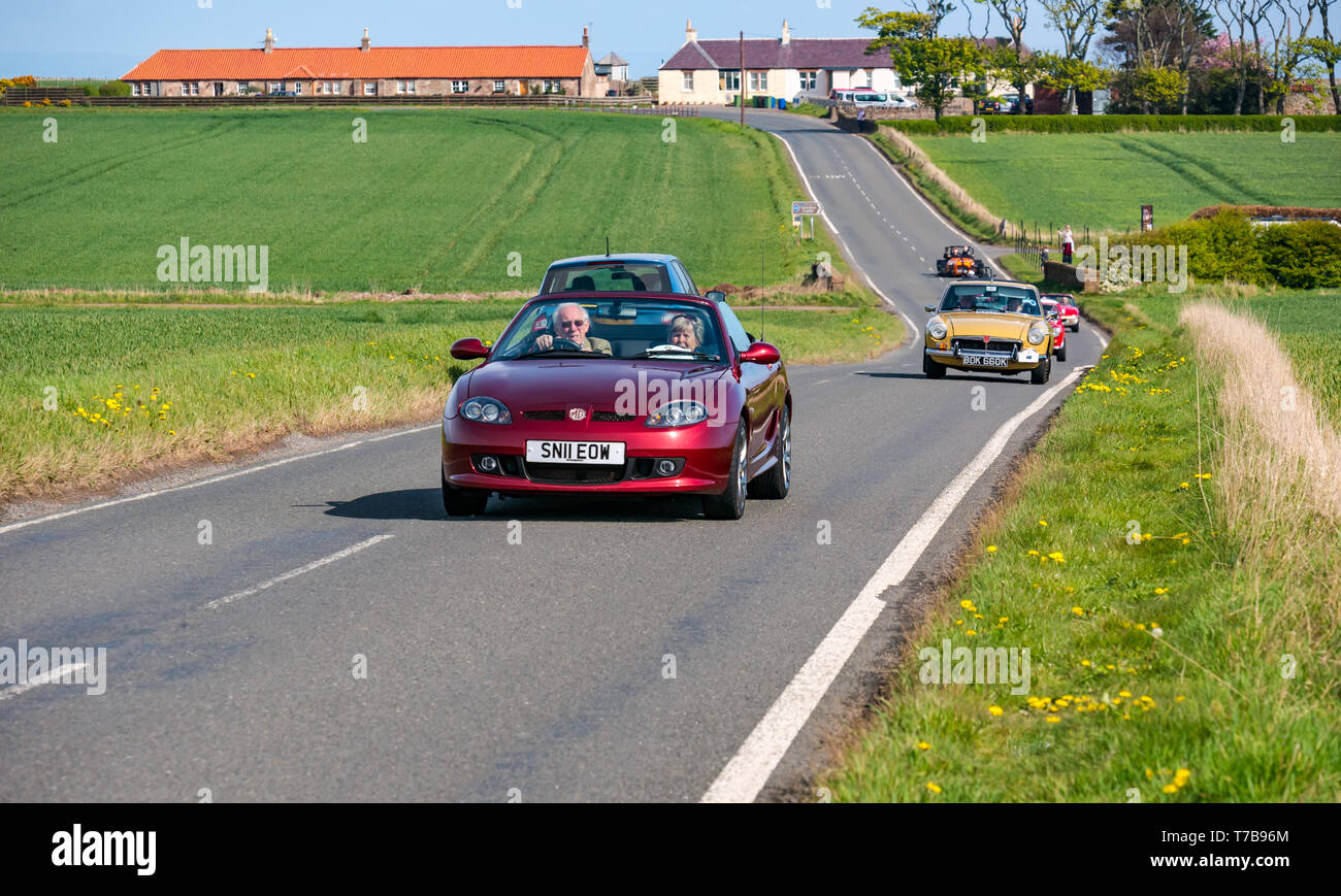 2011 mg d'une voiture sport décapotable à North Berwick Rotary Club voiture classique d' 2019, East Lothian, Scotland, UK Banque D'Images