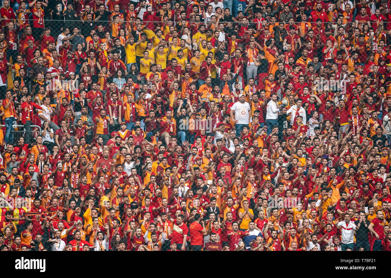 5 mai 2019 : ! ! Au cours de la Super Lig turque Galatasaray S.K. et match entre Besiktas au TÃ¼rk Telekom Arena à Istanbul, Turquie. Ulrik Pedersen/CSM Banque D'Images