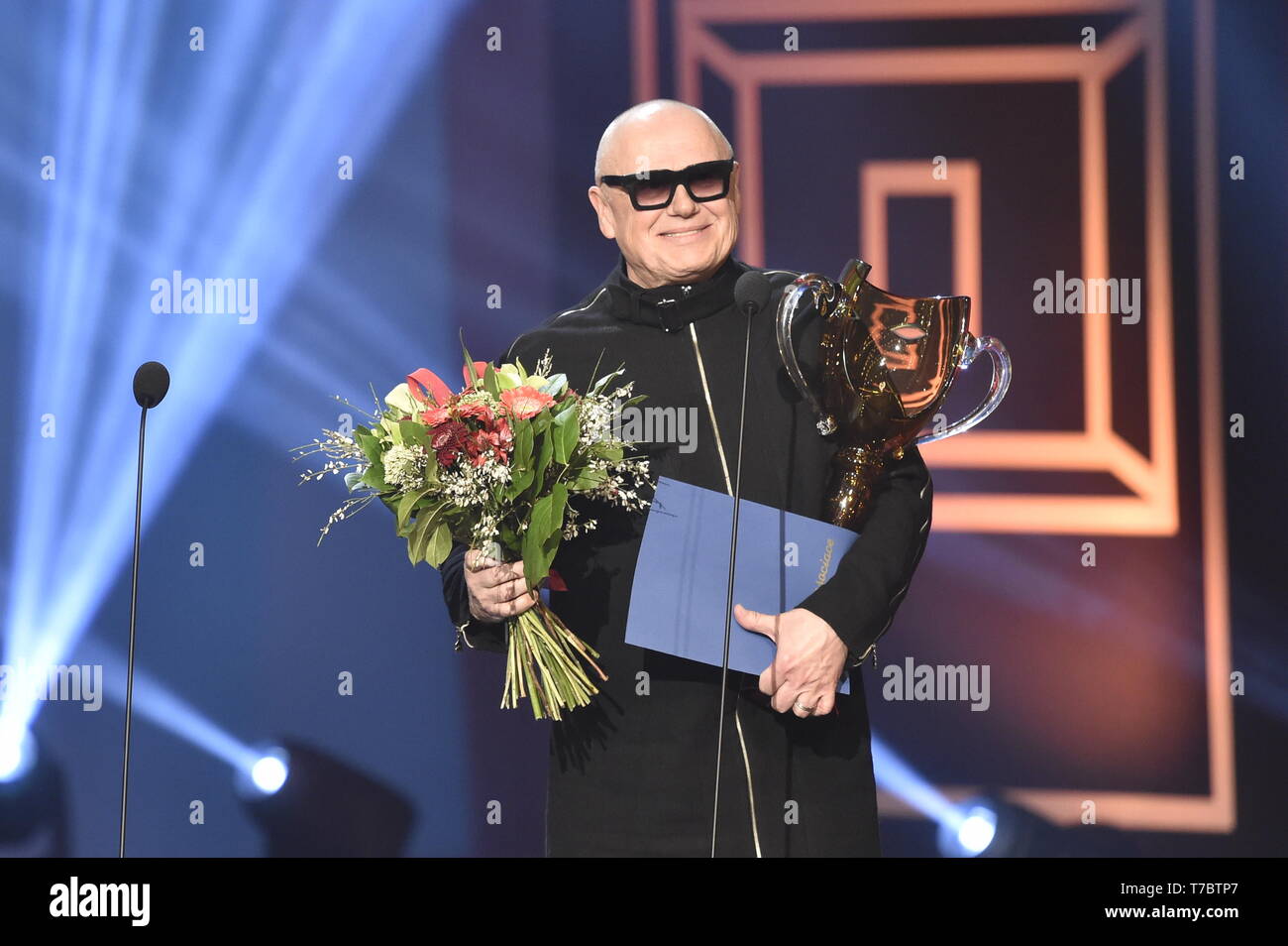 Prague, République tchèque. 24Th Mar, 2018. PHOTO d'artiste, musicien Tchèque, danseur et acteur Jiri Korn va célébrer 70e anniversaire le 17 mai. Jiri Korn reçoit le Prix Thalia ou l'art dans les comédies musicales de l'Association des acteurs tchèques à Prague, République tchèque, le 24 mars 2018. Photo : CTK Vit Simanek/Photo/Alamy Live News Banque D'Images