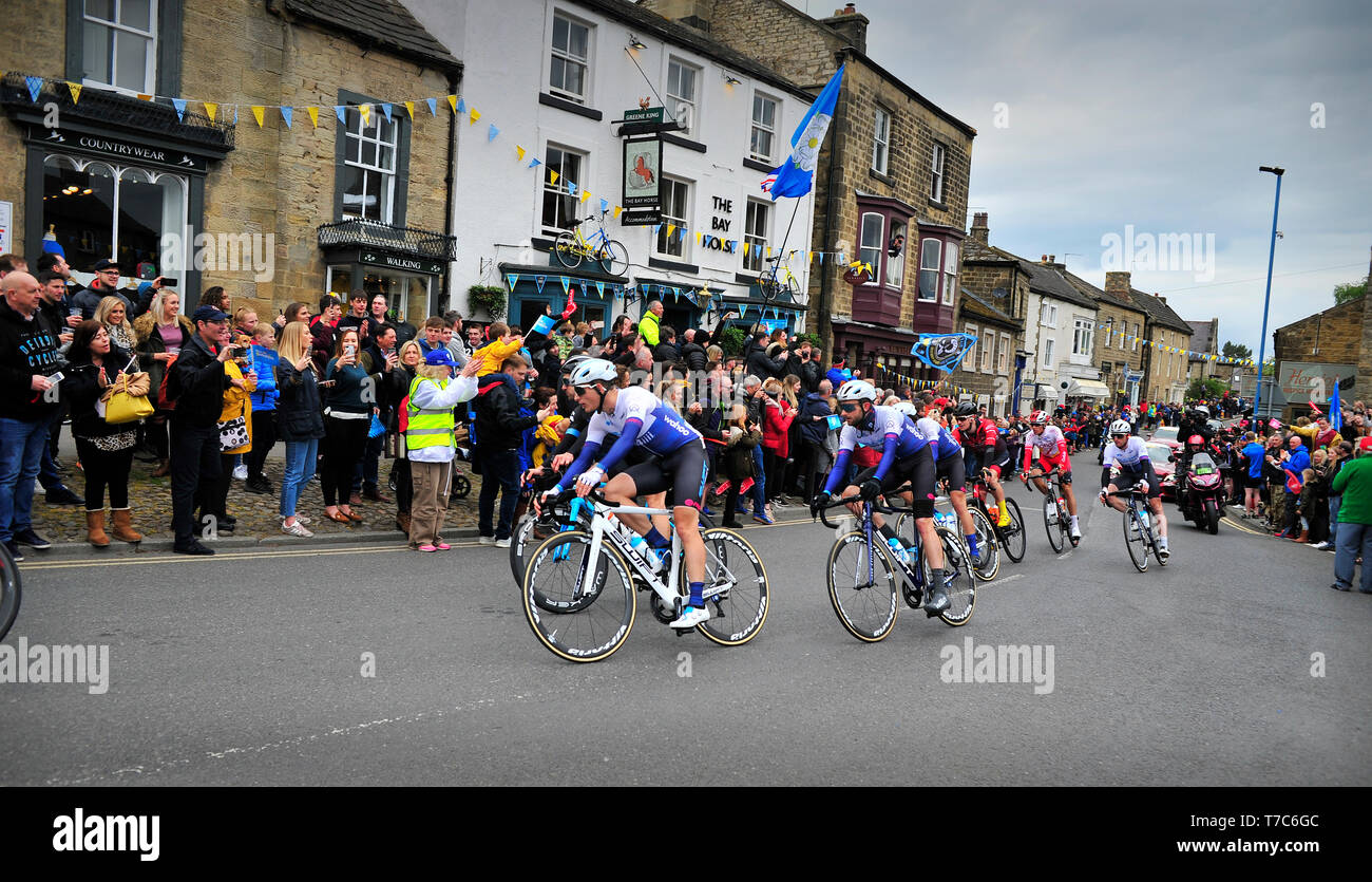 Tour de Yorkshire Mens Race Masham North Yorkshire Angleterre UK Banque D'Images