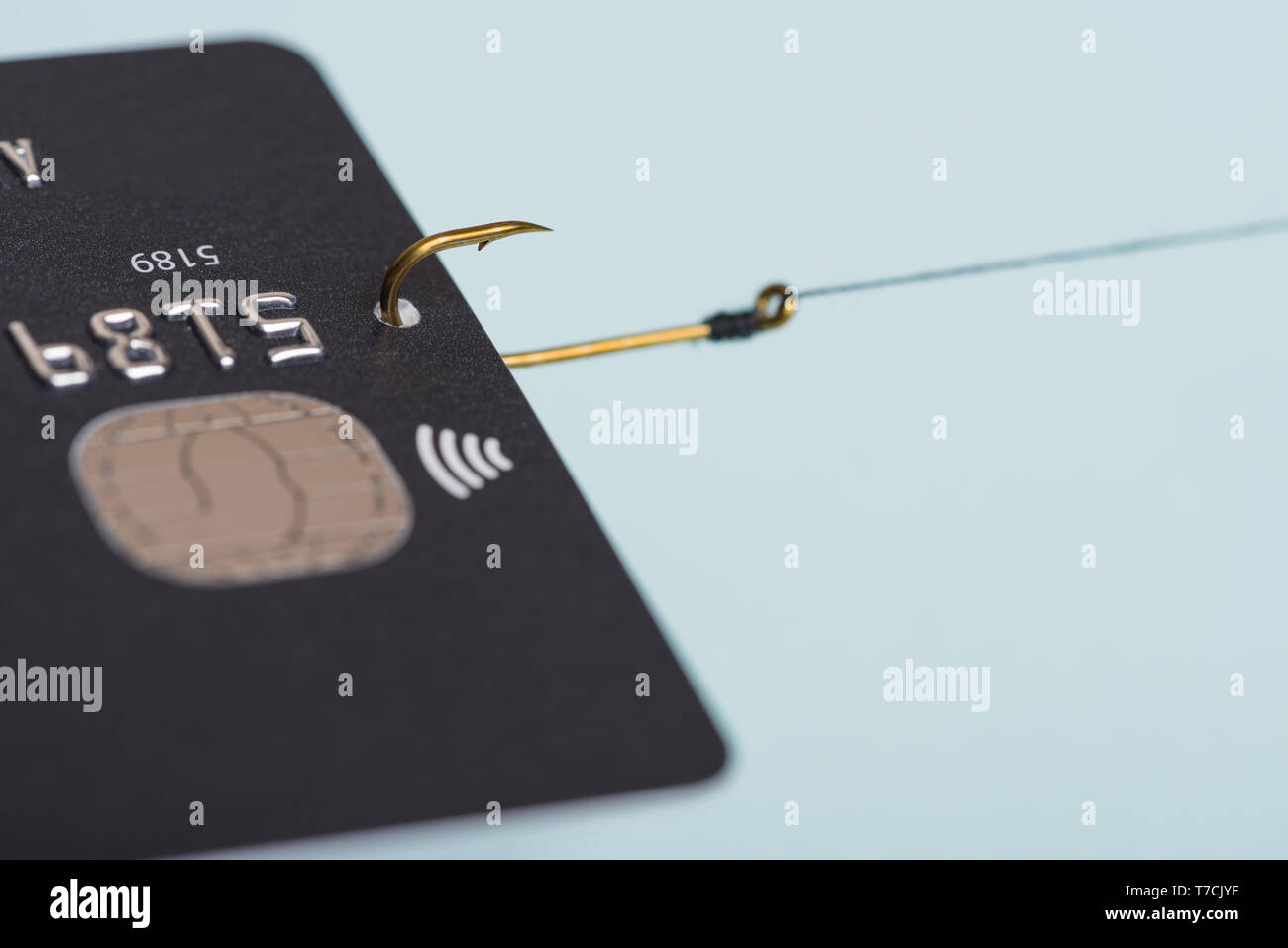Fuite de données de fraude par carte de crédit le vol d'argent concept d'hameçonnage Banque D'Images