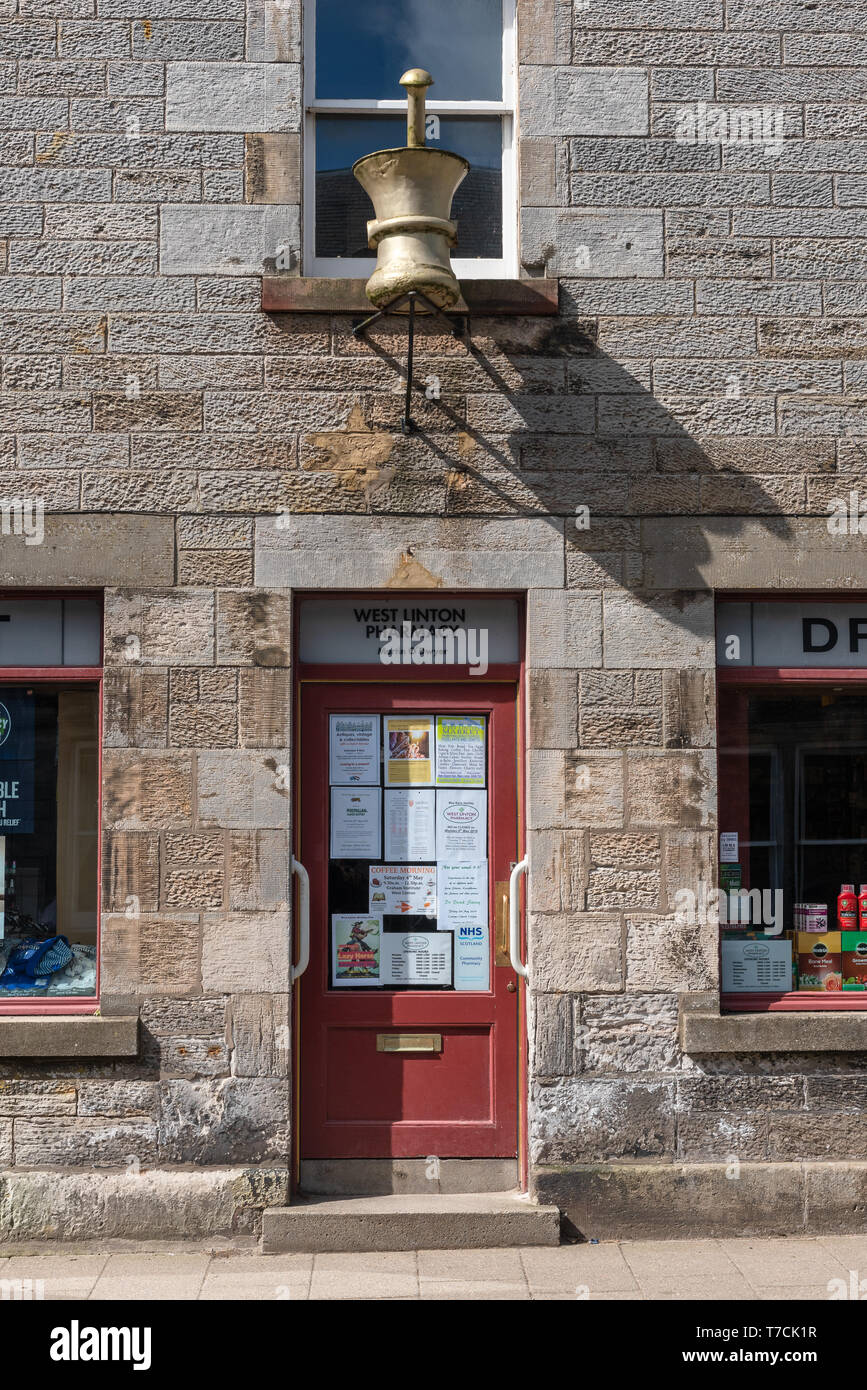 La Pharmacie de West Linton dans les Scottish Borders Banque D'Images