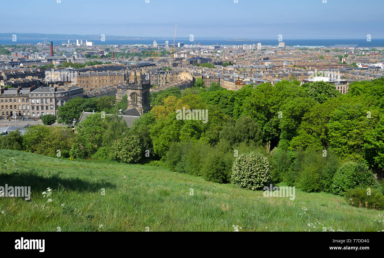 Voir d'Édimbourg, Écosse de Calton Hill Banque D'Images