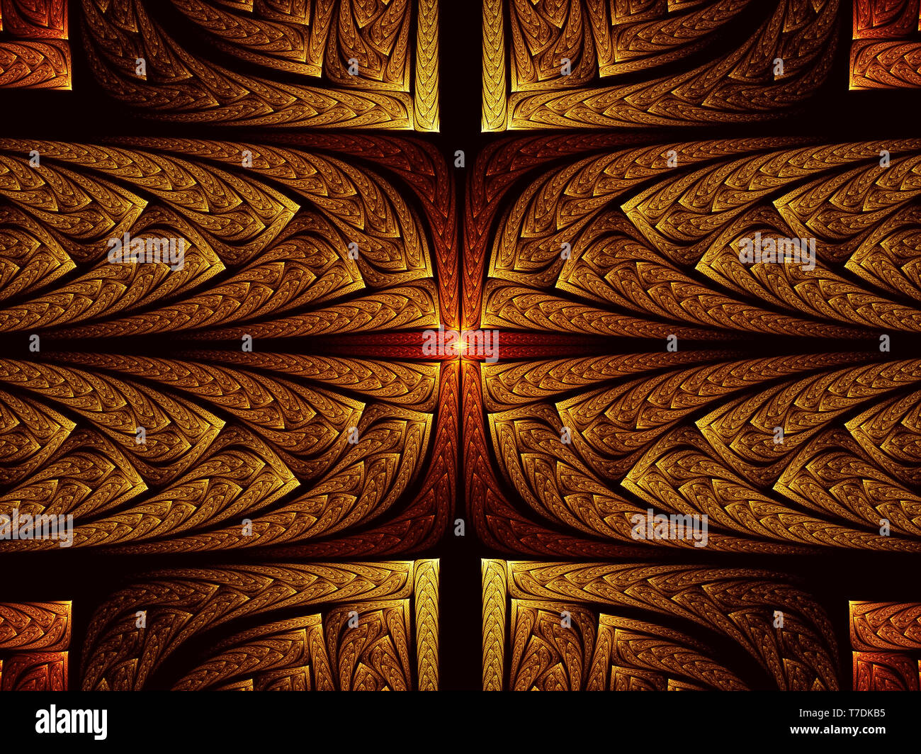 Modèle fractal complexes - abstract image générée numériquement Banque D'Images