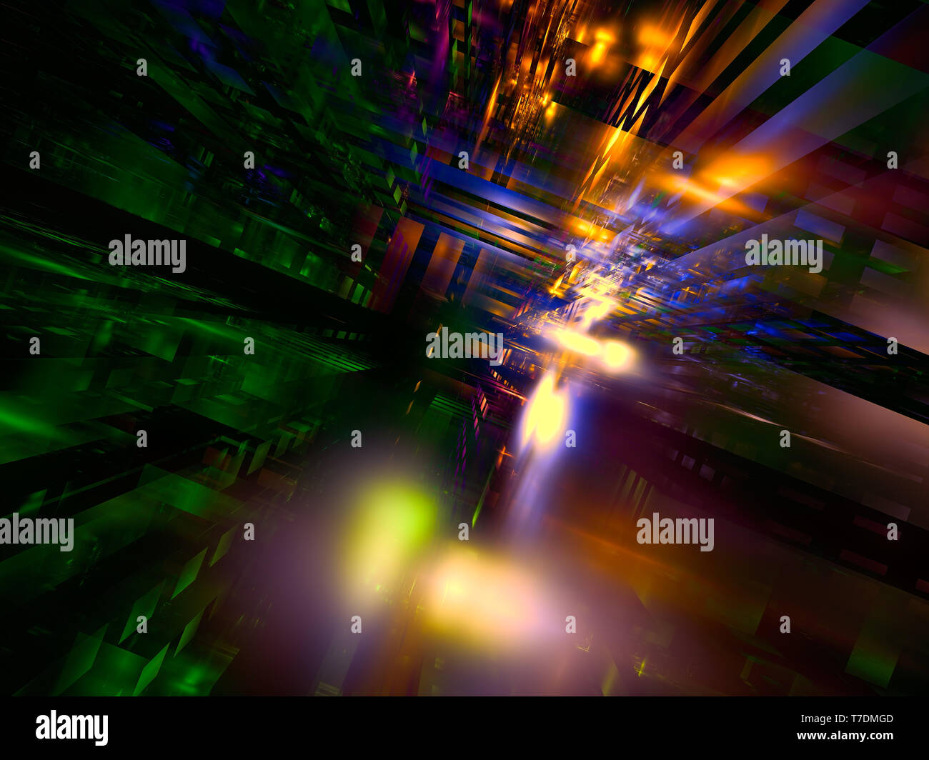 Sci fi ou des données de couleur de fond de la science - abstract image générée numériquement Banque D'Images