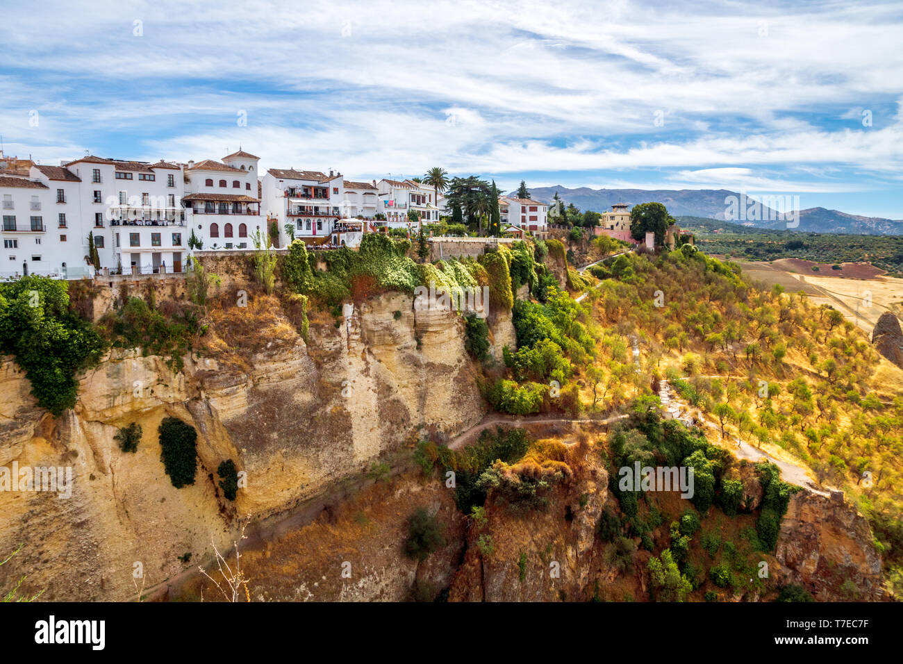 Village blanc Ronda en Espagne Banque D'Images