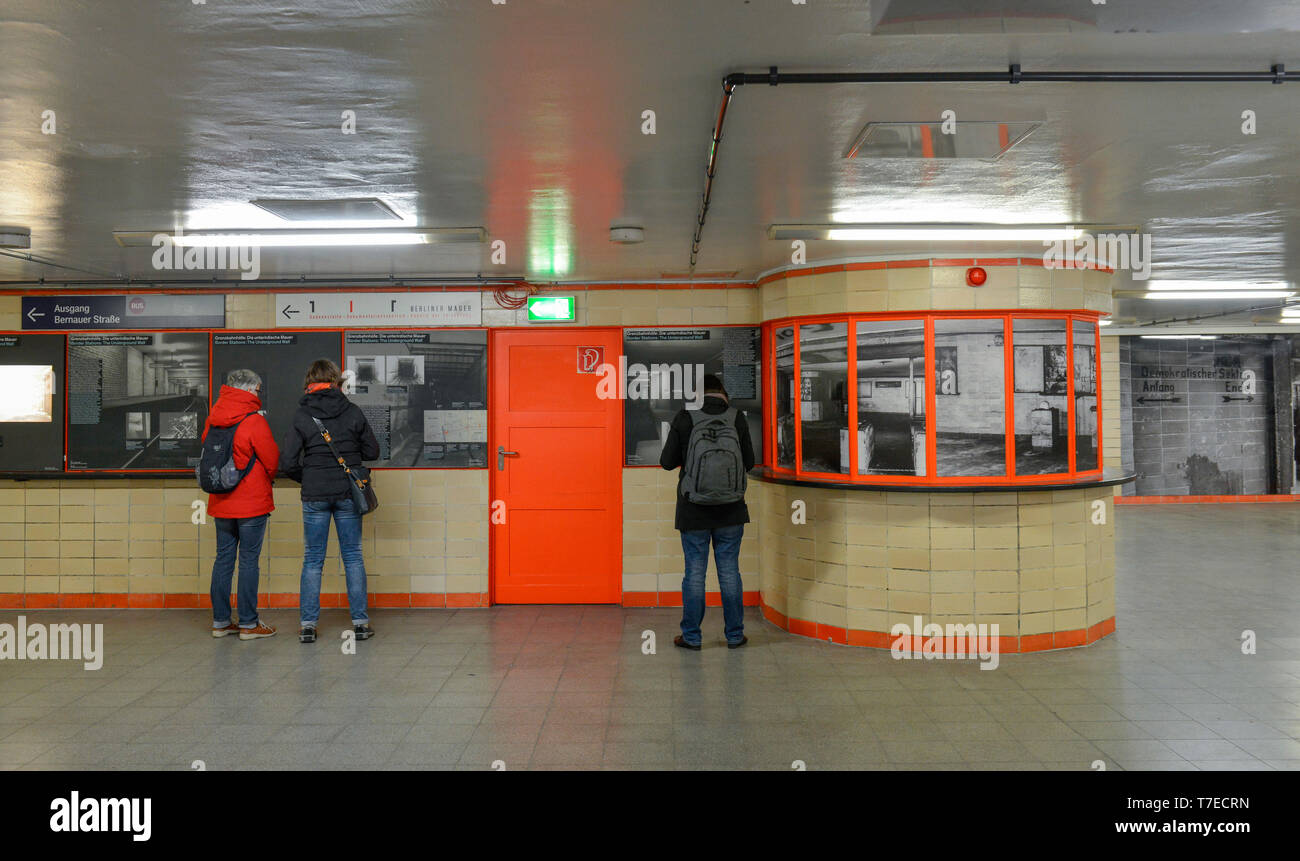 Ausstellung Nordbahnhof, Berliner Mauer, Mitte, Berlin, Deutschland Banque D'Images
