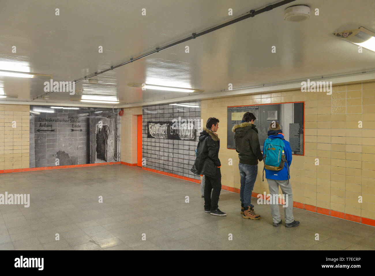 Ausstellung Nordbahnhof, Berliner Mauer, Mitte, Berlin, Deutschland Banque D'Images