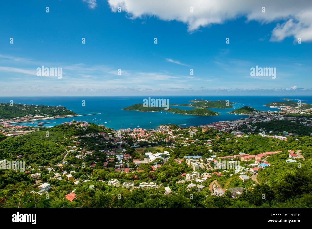 Charlotte Amalie, St Thomas, îles Vierges britanniques. Banque D'Images