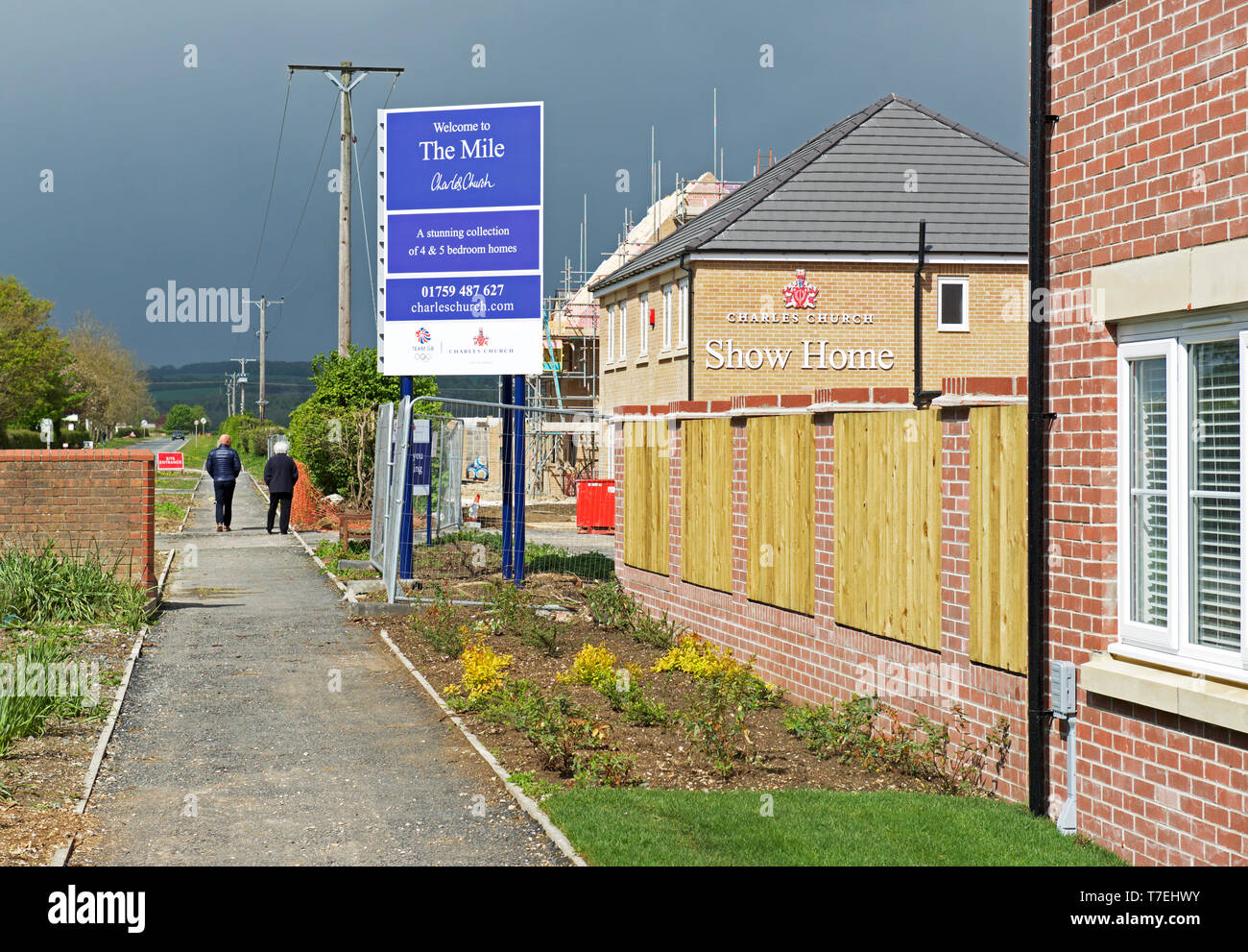Maisons dans le Mile, un développement de nouveaux logements par Persimmon Homes, près de Pickering, East Yorkshire, England UK Banque D'Images