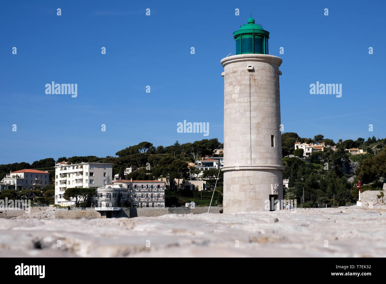 Un phare à la Ciotat, France Banque D'Images