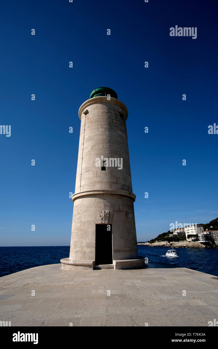 Un phare à la Ciotat, France Banque D'Images