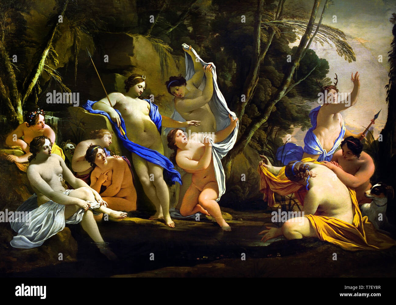 Bacchus découvrant Ariane à Naxos peinture par les frères Le Nain,1630 France Français française )( La peinture montre un jeune Bacchus découvrant Ariane sur l'île de Naxos après qu'elle a été abandonnée par le héros grec Thésée. ) Richard Strauss qui a écrit le célèbre opéra Ariane à Naxos Banque D'Images