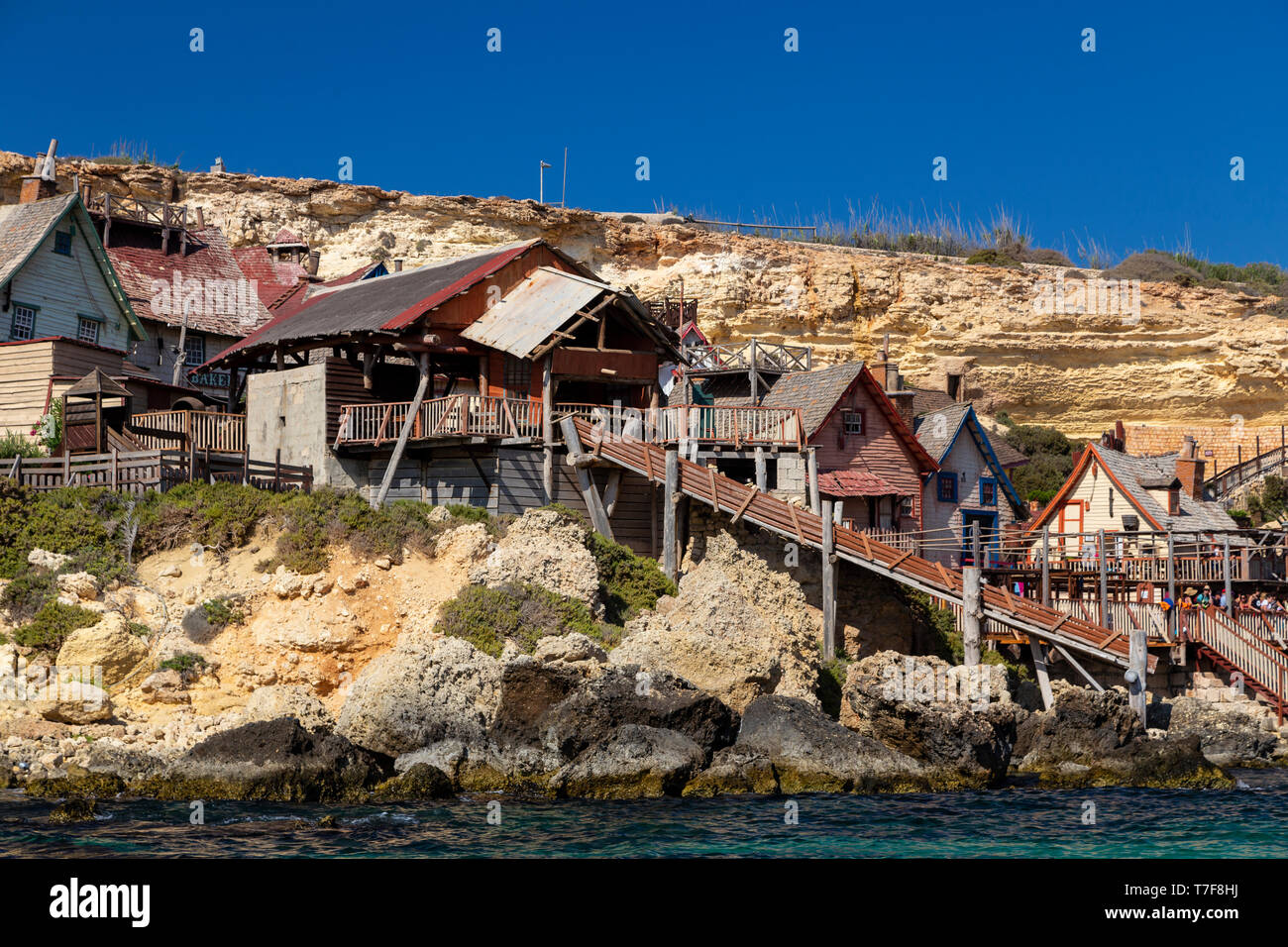 Malte, Malte, Popeye Popeye Village (série de film) Banque D'Images