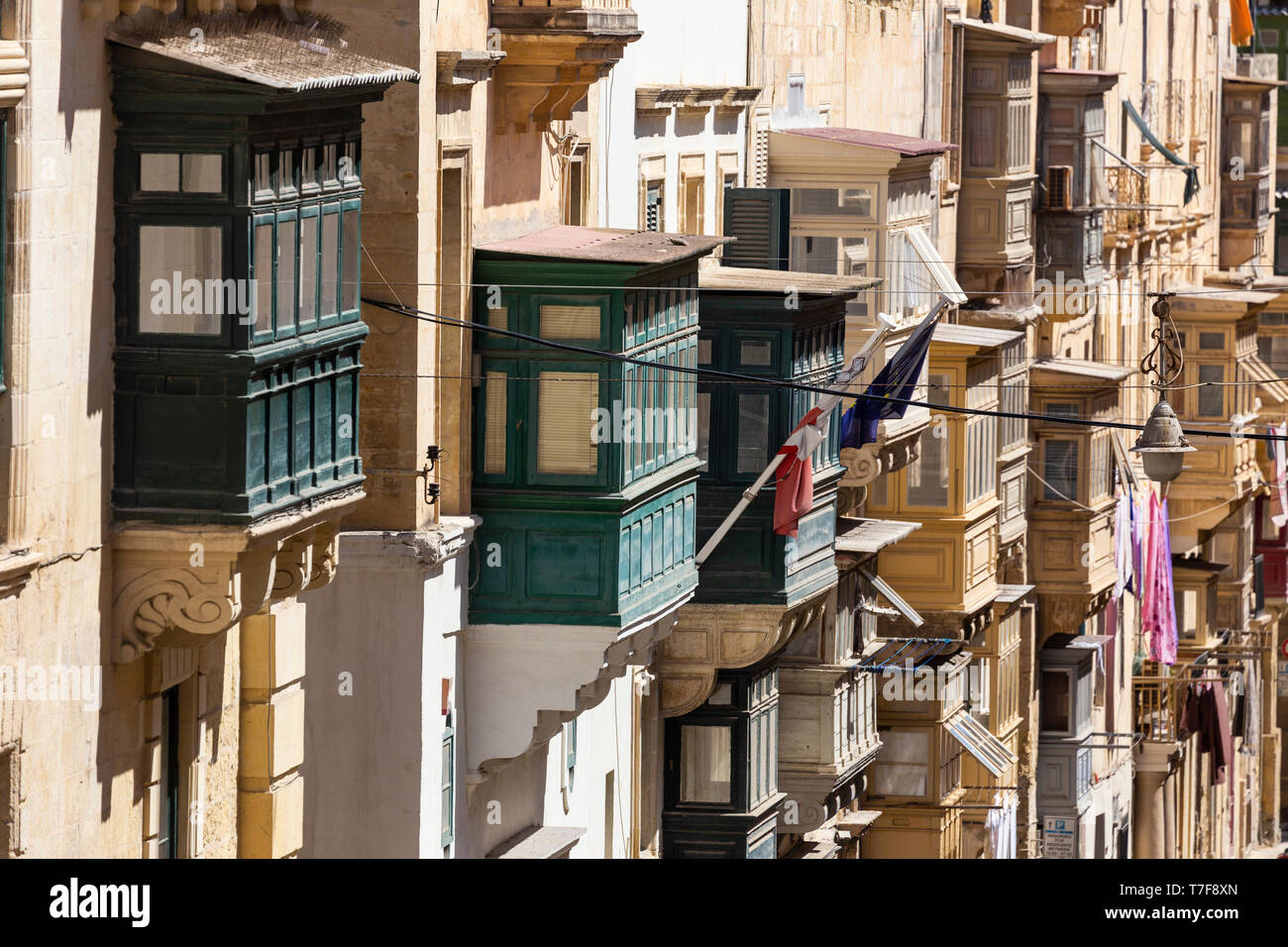 Malte, Malte, La Valette, Rue de la République Banque D'Images