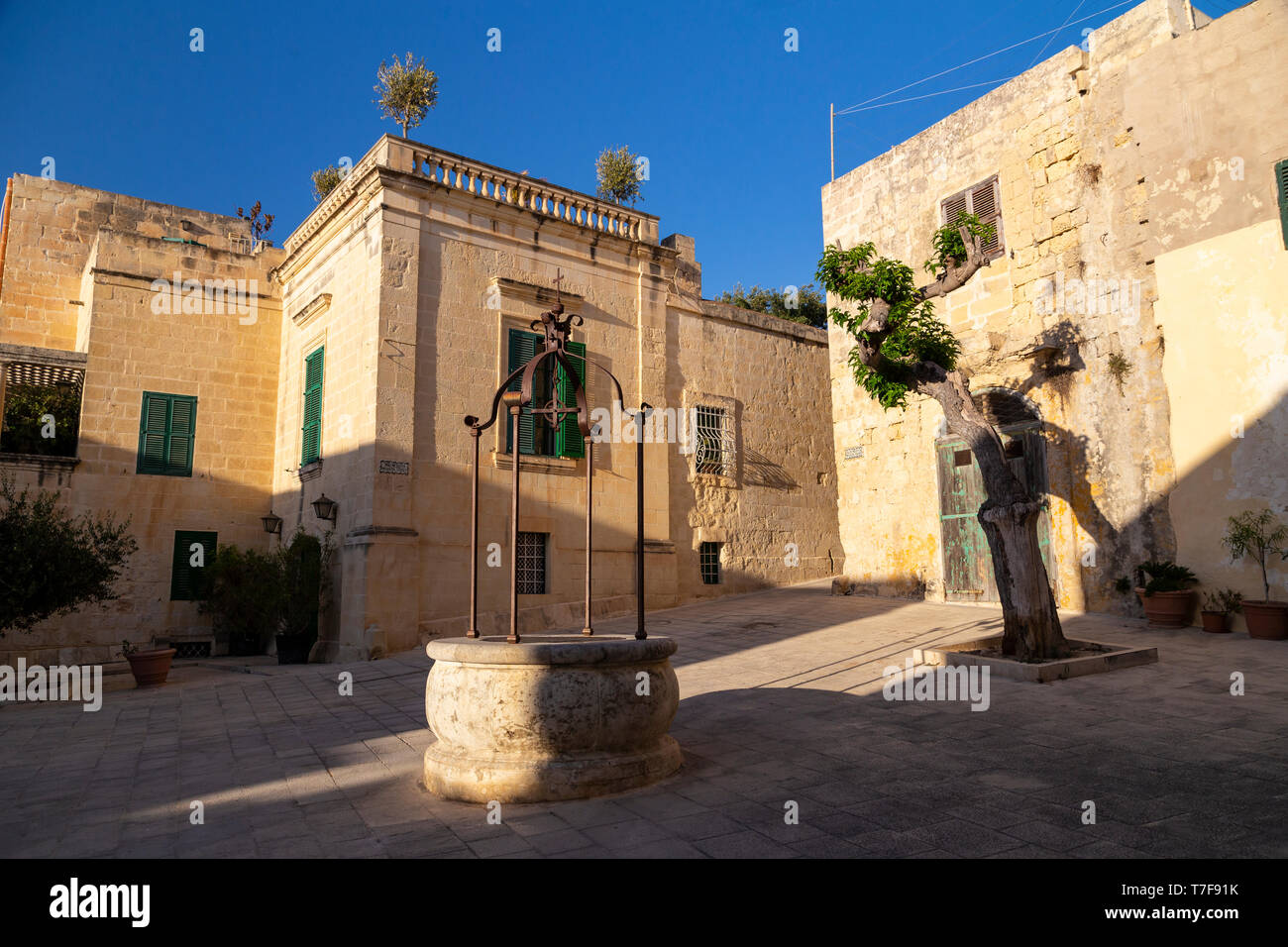 Malte, Malte, Mdina (Rabat) Vieille ville fortifiée Banque D'Images