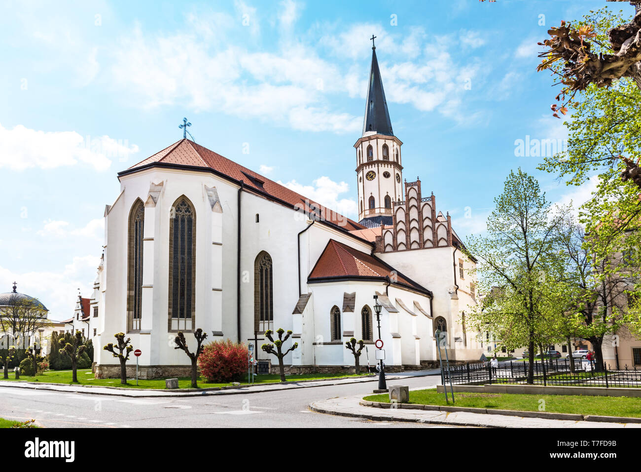 Basilique de St Jacques sur Maître Paul's Square dans la vieille ville de l'UNESCO - Levoca (Slovaquie) Banque D'Images