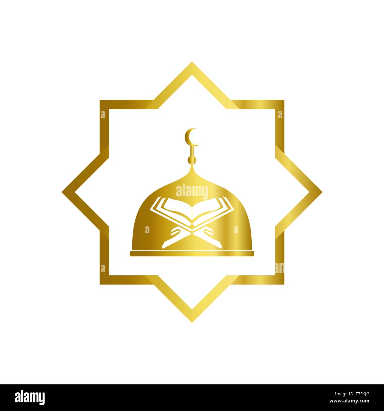 Conception de logo mosquée modèle vector illustration. L'architecture islamique, la communauté musulmane, prier prix, Ramadan kareem'icône symbole.EPS 10 Illustration de Vecteur