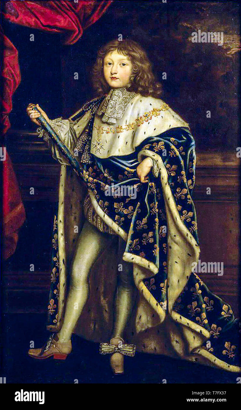 Louis XIV en tant qu'enfant à Coronation Robes, Henri Testelin, 17e siècle Banque D'Images