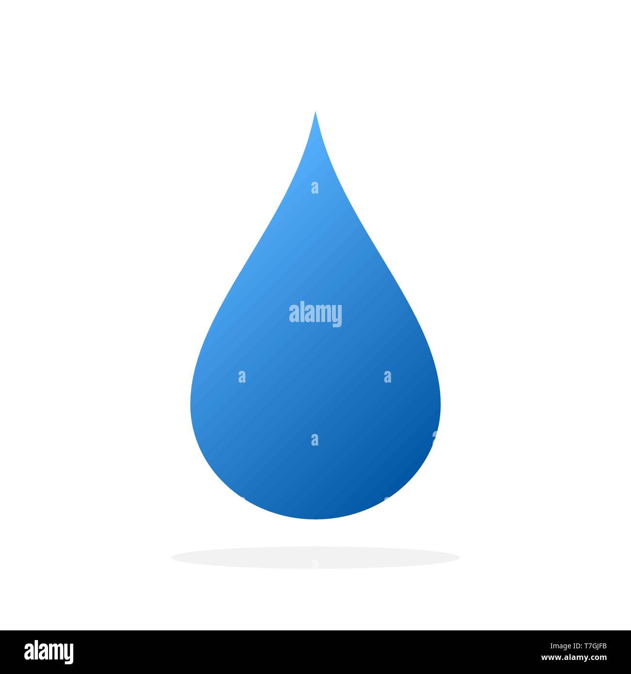 L'icône bleu goutte d'eau. Vector illustration. Goutte d'eau isolée Illustration de Vecteur