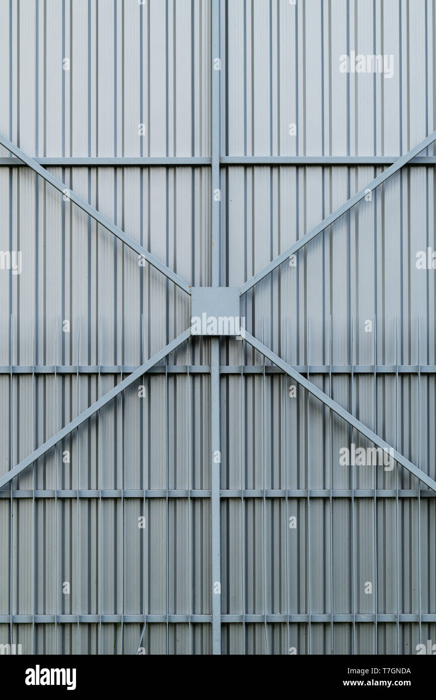 Industrial metal gate porte comme abstract background Banque D'Images