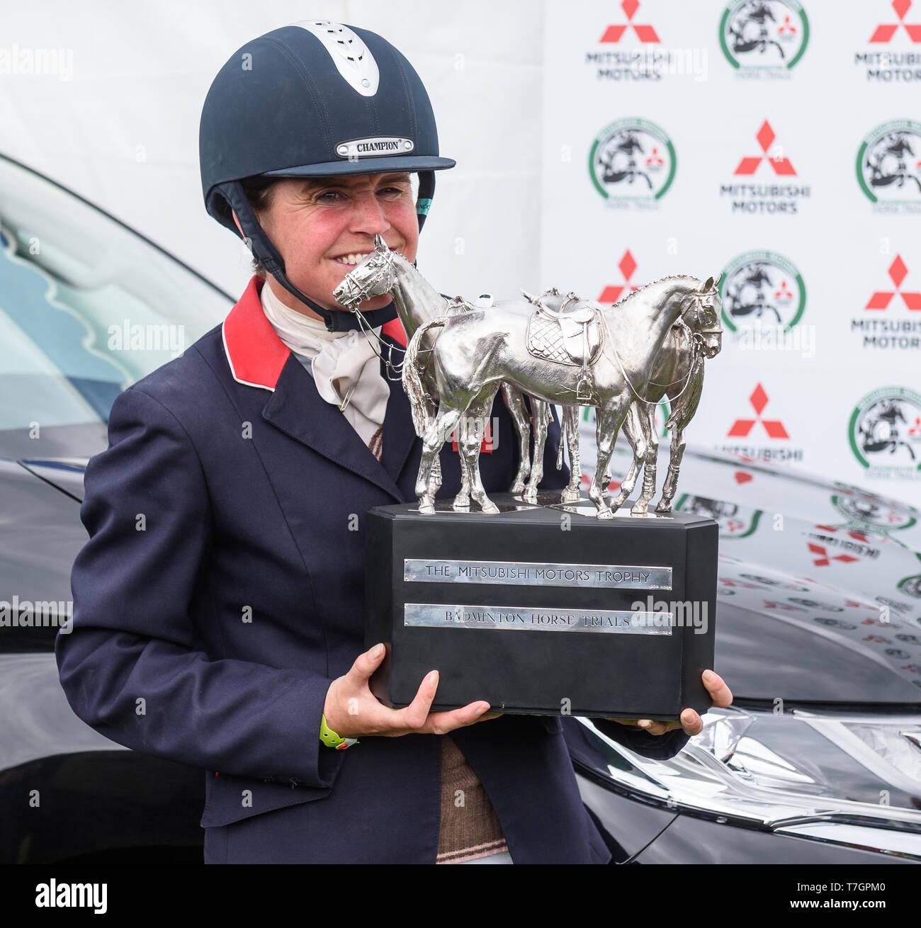 Piggy français lors de la remise des prix, Mitsubishi Motors Badminton Horse Trials, Gloucestershire, 2019 Banque D'Images