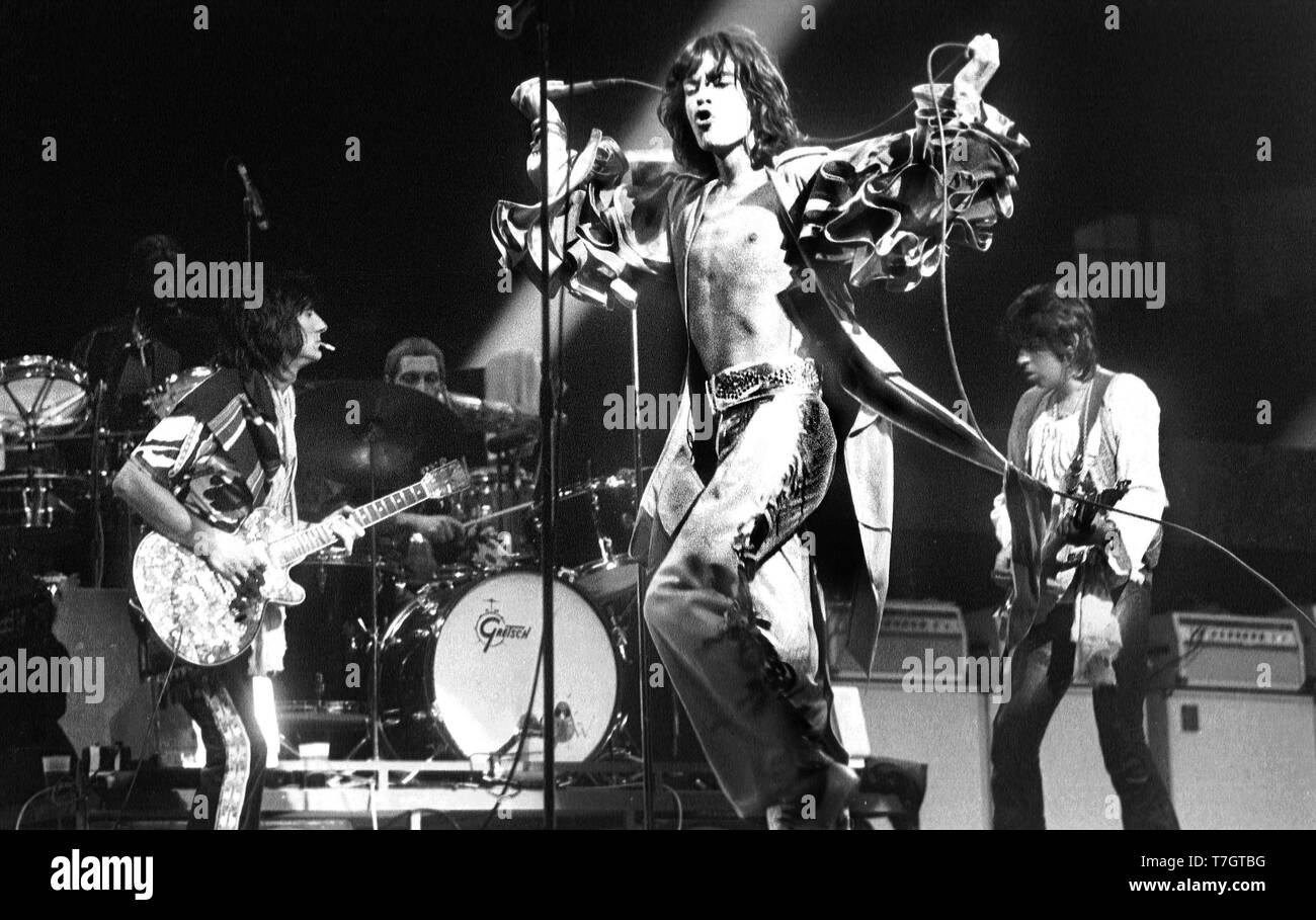 Bruxelles, Belgique - 1976, (Photo Gijsbert Hanekroot) *** légende locale *** Rolling Stones Banque D'Images