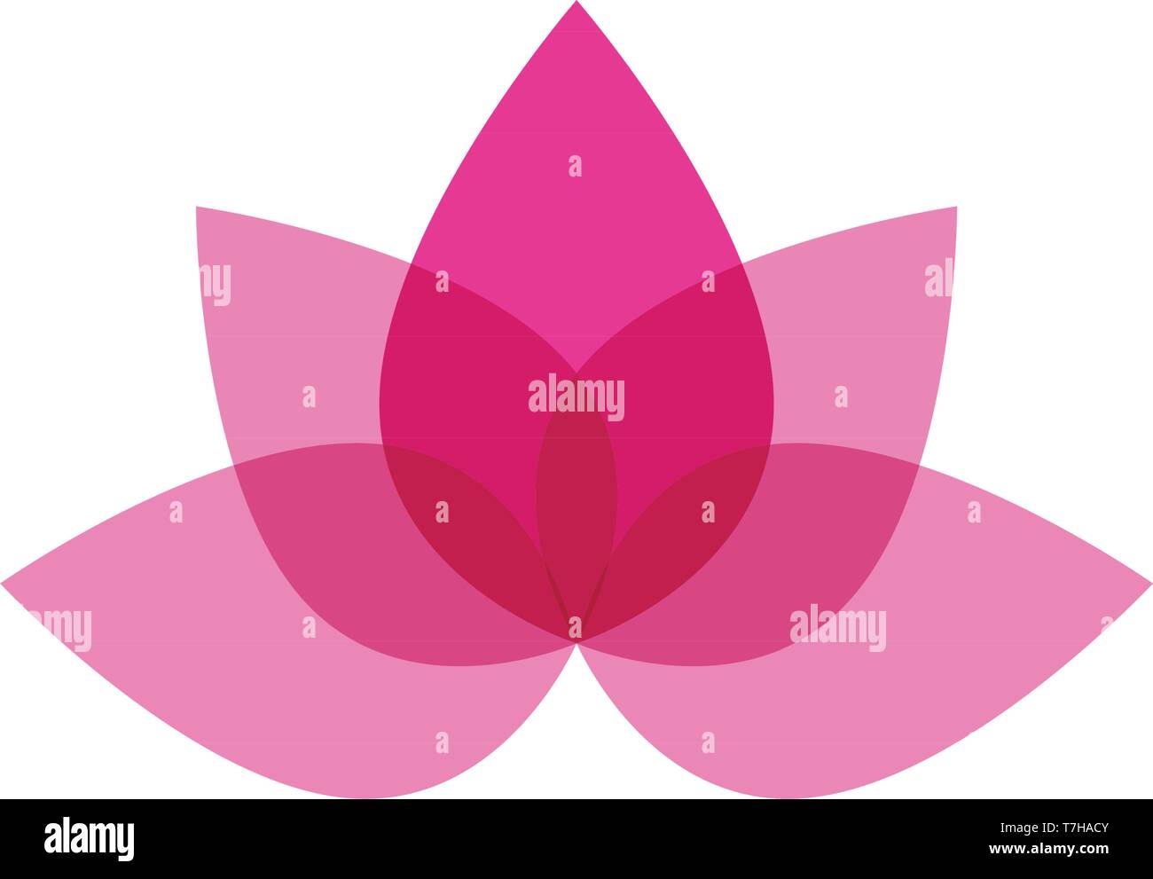 Fleur de Lotus signe pour le bien-être, Spa et Yoga. , Illustration vectorielle, Illustration de Vecteur