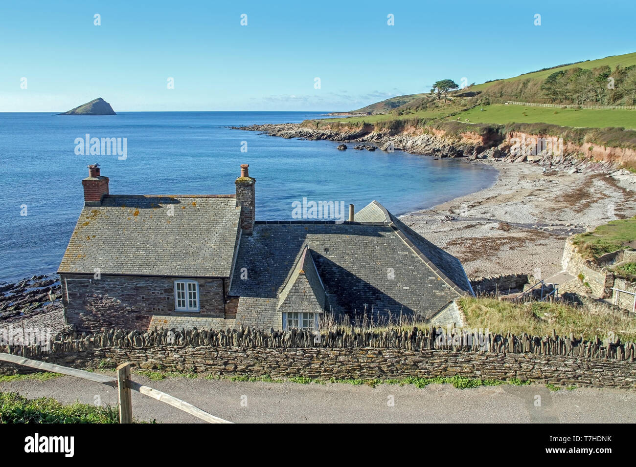 Wembury Plage dans la South Hams, Devon. Banque D'Images