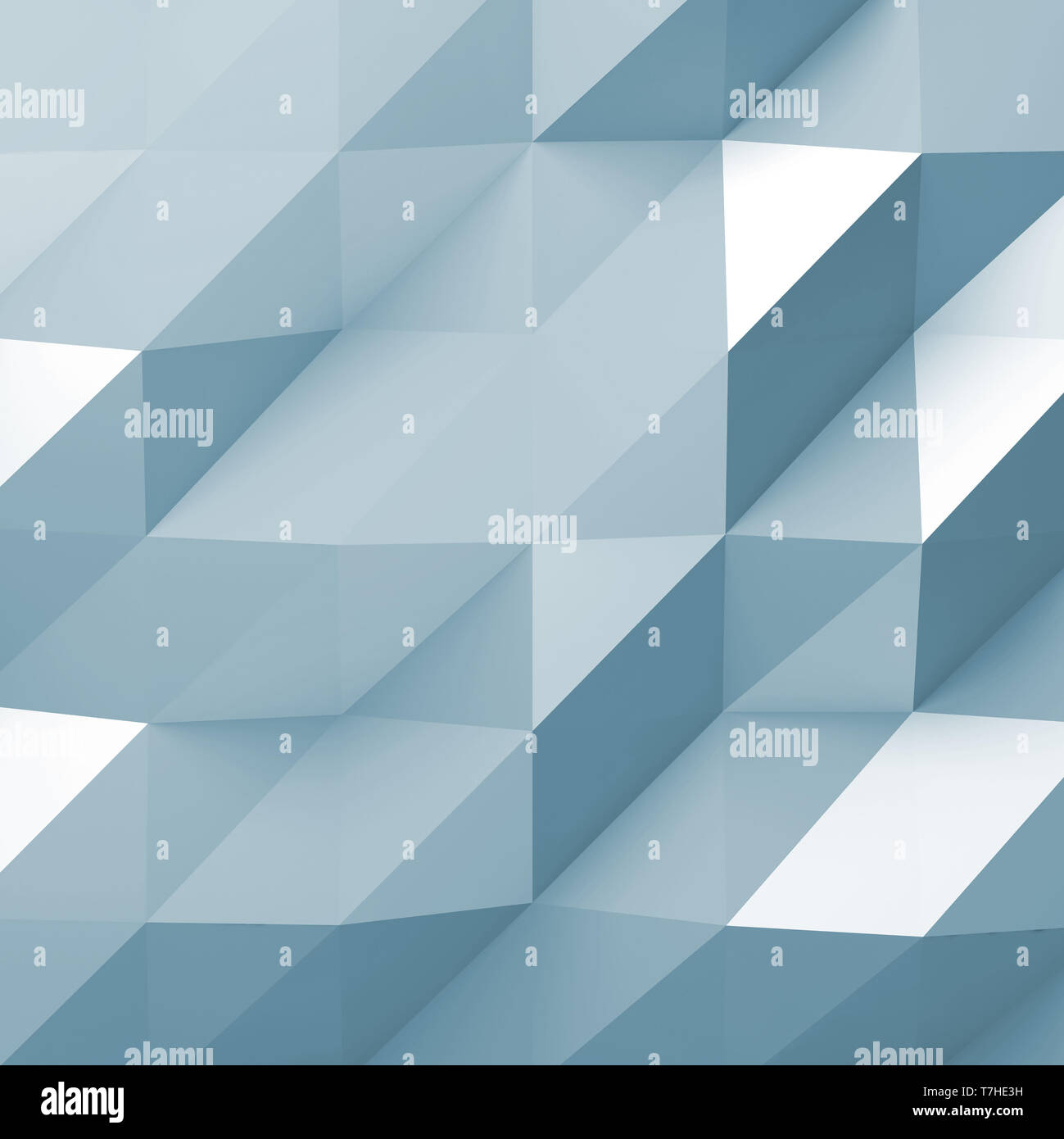 Numérique bleu motif polygonal. Résumé fond texture, square 3d illustration Banque D'Images