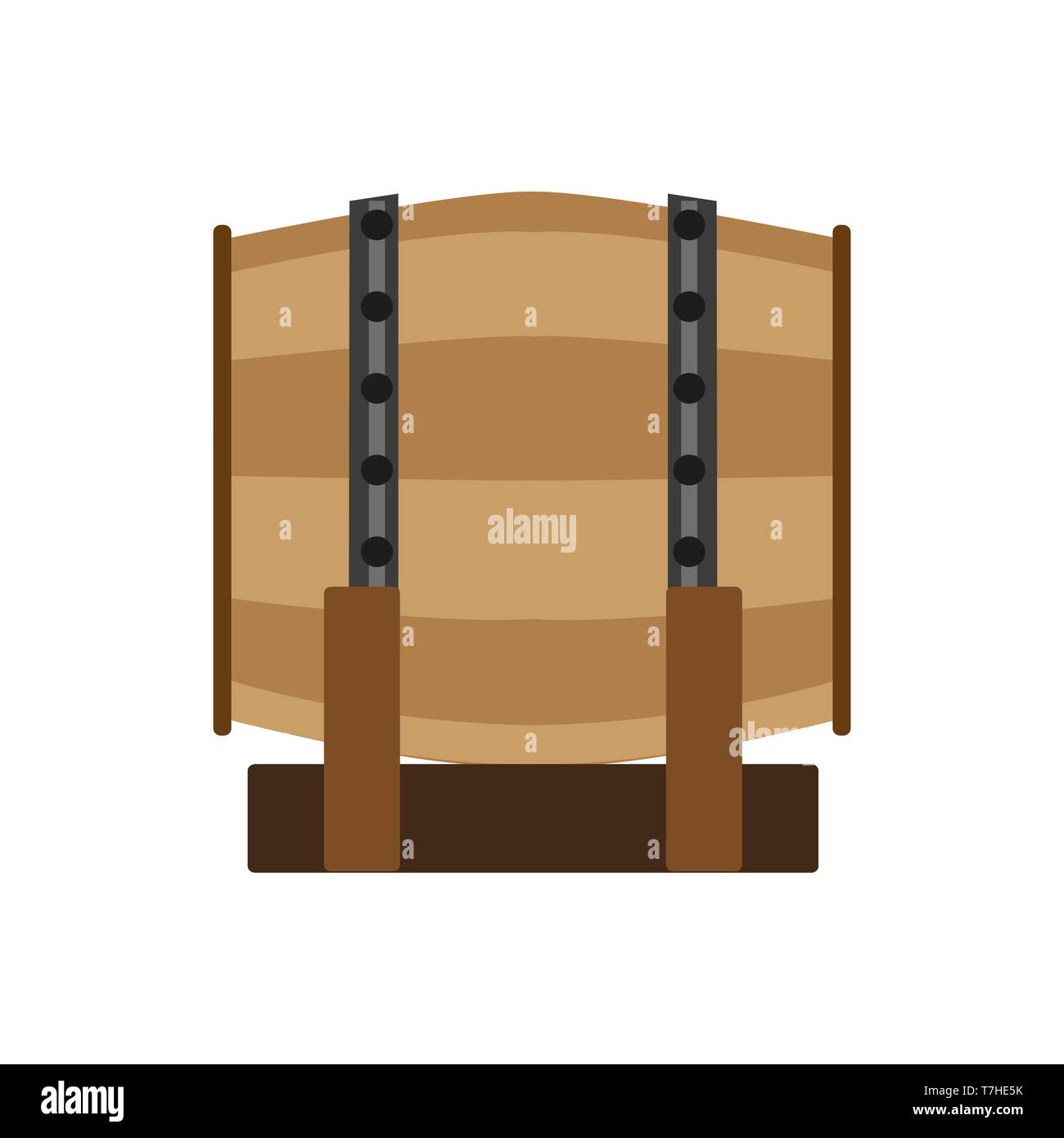 Bois De Fût/Whisky, Avec Gravure Tréteau, Robinet Et Bouchon