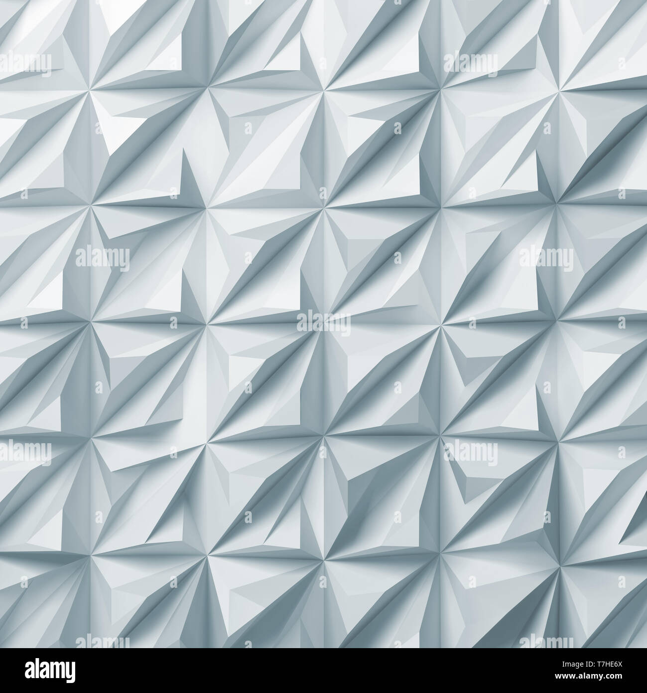 Les tons bleu clair relief numérique. Résumé cg texture de fond carré, illustration 3D render Banque D'Images