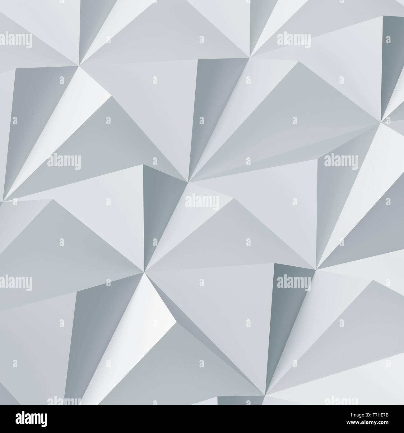 Numérique bleu clair motif polygonal. Résumé Les poly cg texture de fond carré, illustration 3D render Banque D'Images